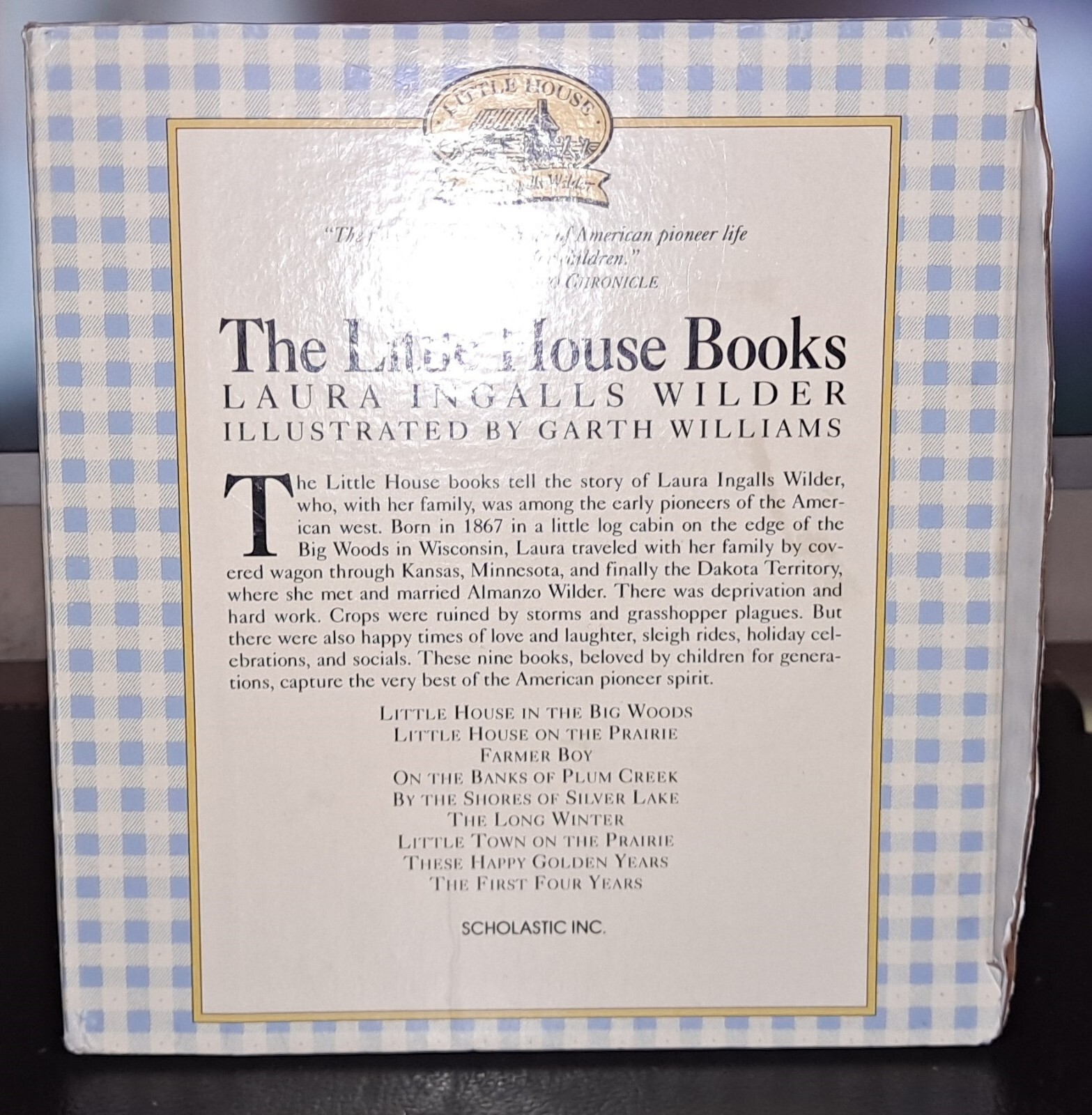 BOXED SET (1-9) LITTLE HOUSE ON THE PRAIRIE BOOKS by LAURA INGALLS WILDER