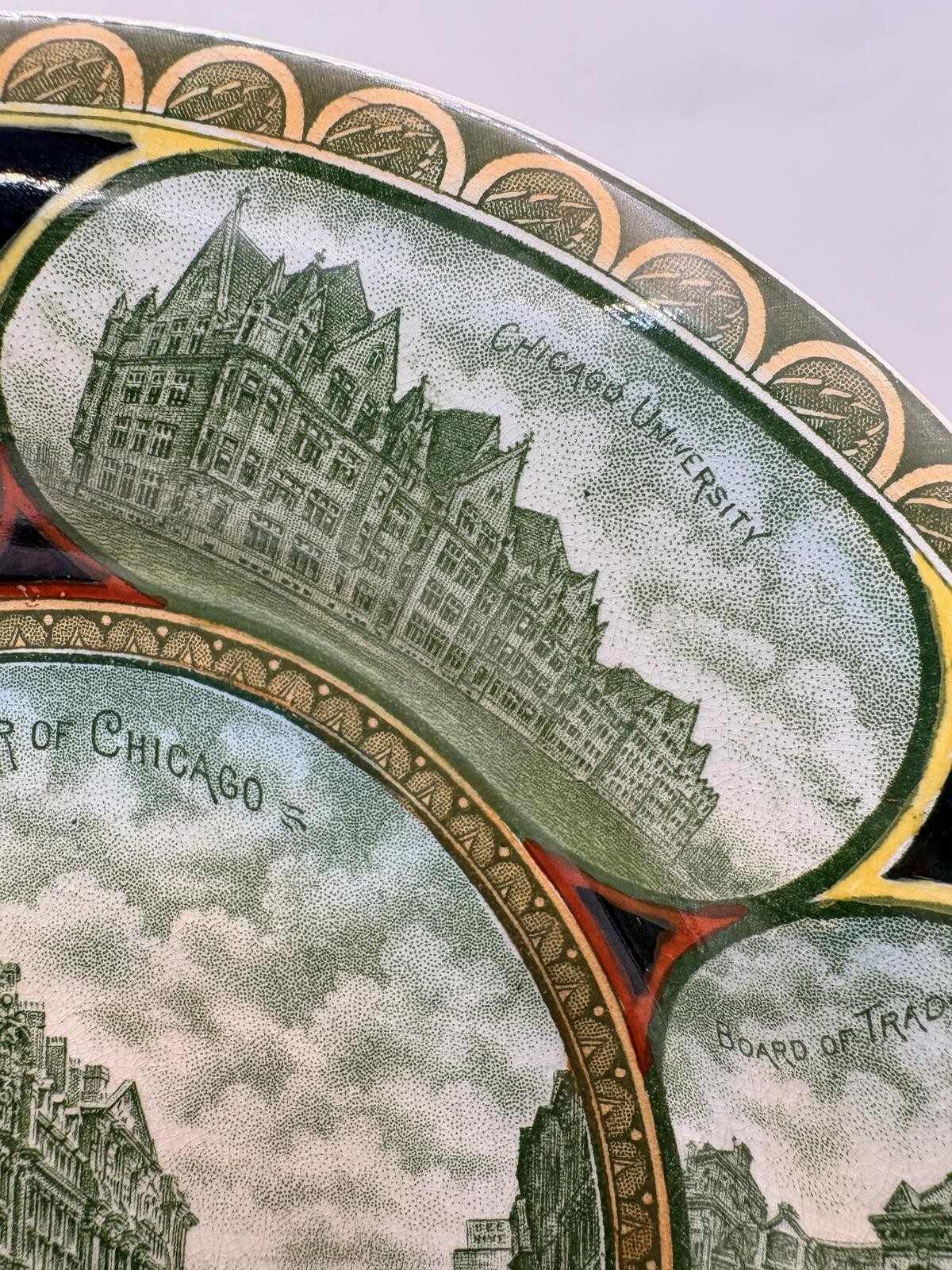 Antique Chicago Souvenir Plate Albert Pick England 10”