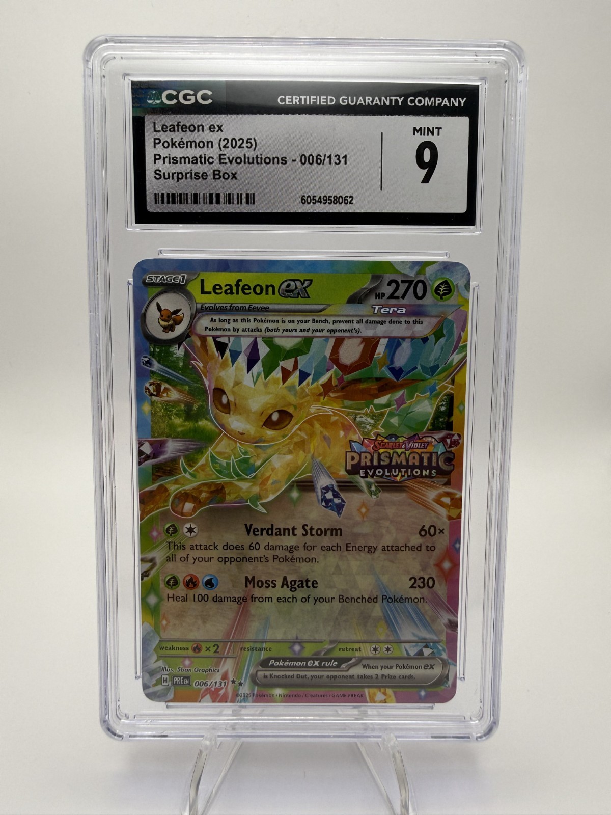 Leafeon 006/131, Sylveon 041/131, Glaceon 026/131 CGC MINT 9