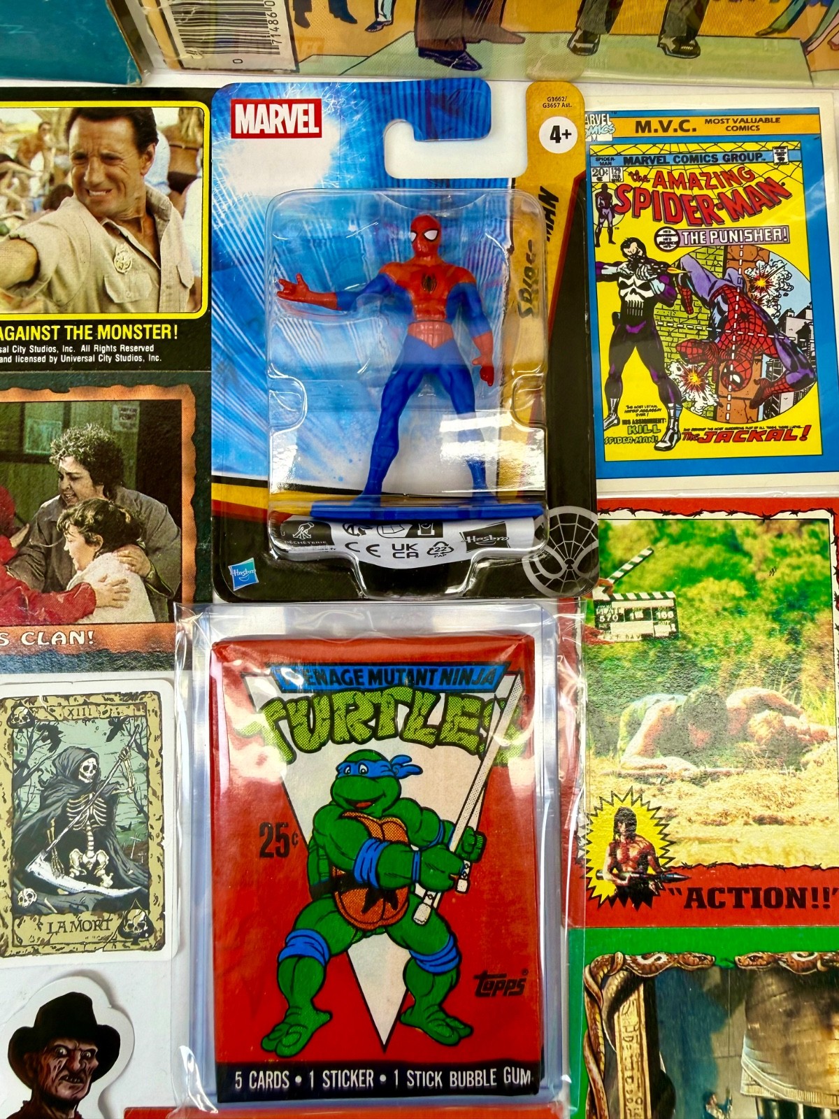 Junk Drawer Lot Non Sports Cards Spider-Man Jaws MAD Pokemon Baseball Basketball