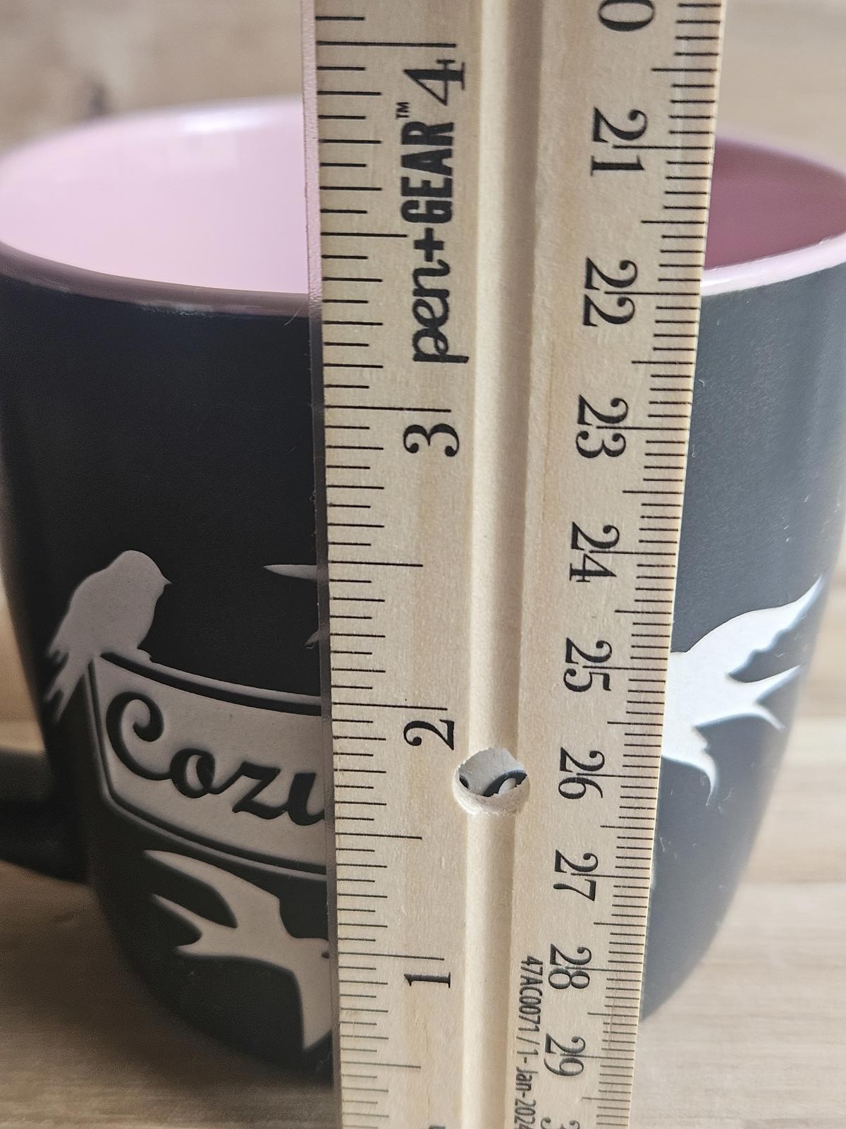 Cozumel Island Mexico Matte Black and Pink Ceramic Mug 3.25 In Tall Souvenir