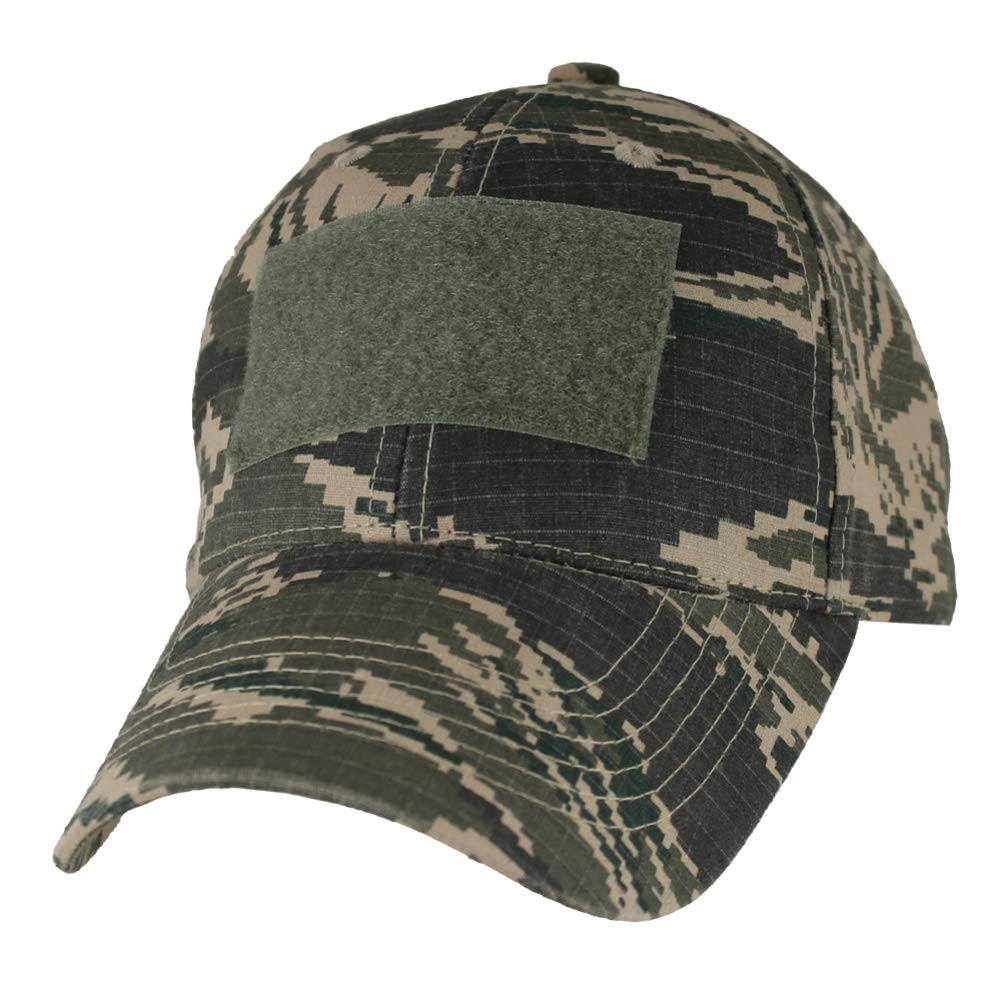 Digital Camo Hook and Loop Baseball Cap with Patch on Front