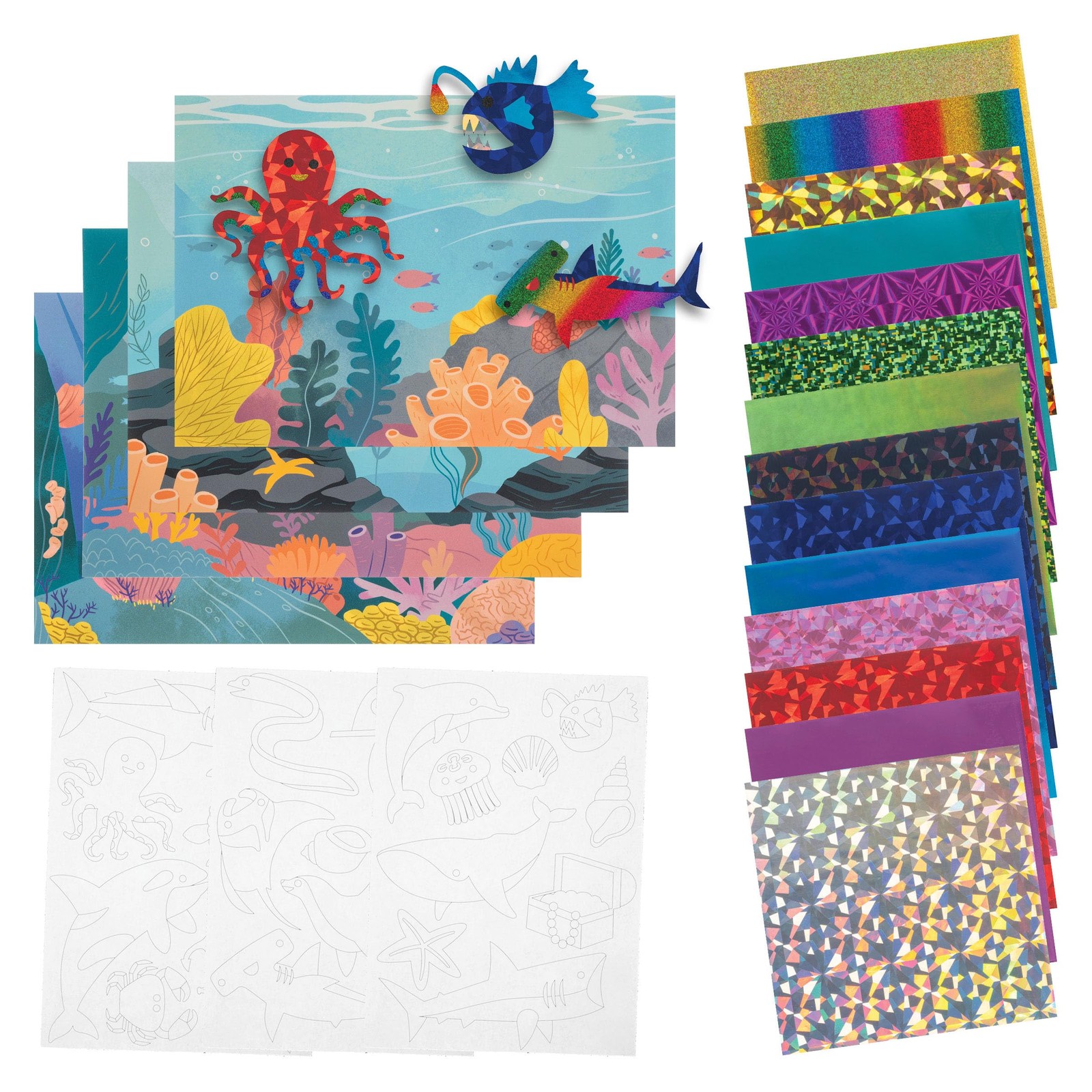 Stephen Joseph Sea Foil ArtCraft Kit Kids DIY No Mess Travel Activity