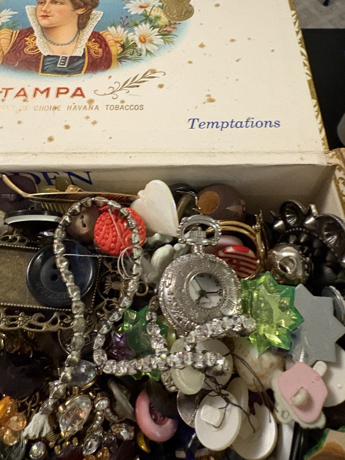 Junk Drawer Craft Lot. Vtg To Modern. Mixed Media. Broke Jewelry Buttons More