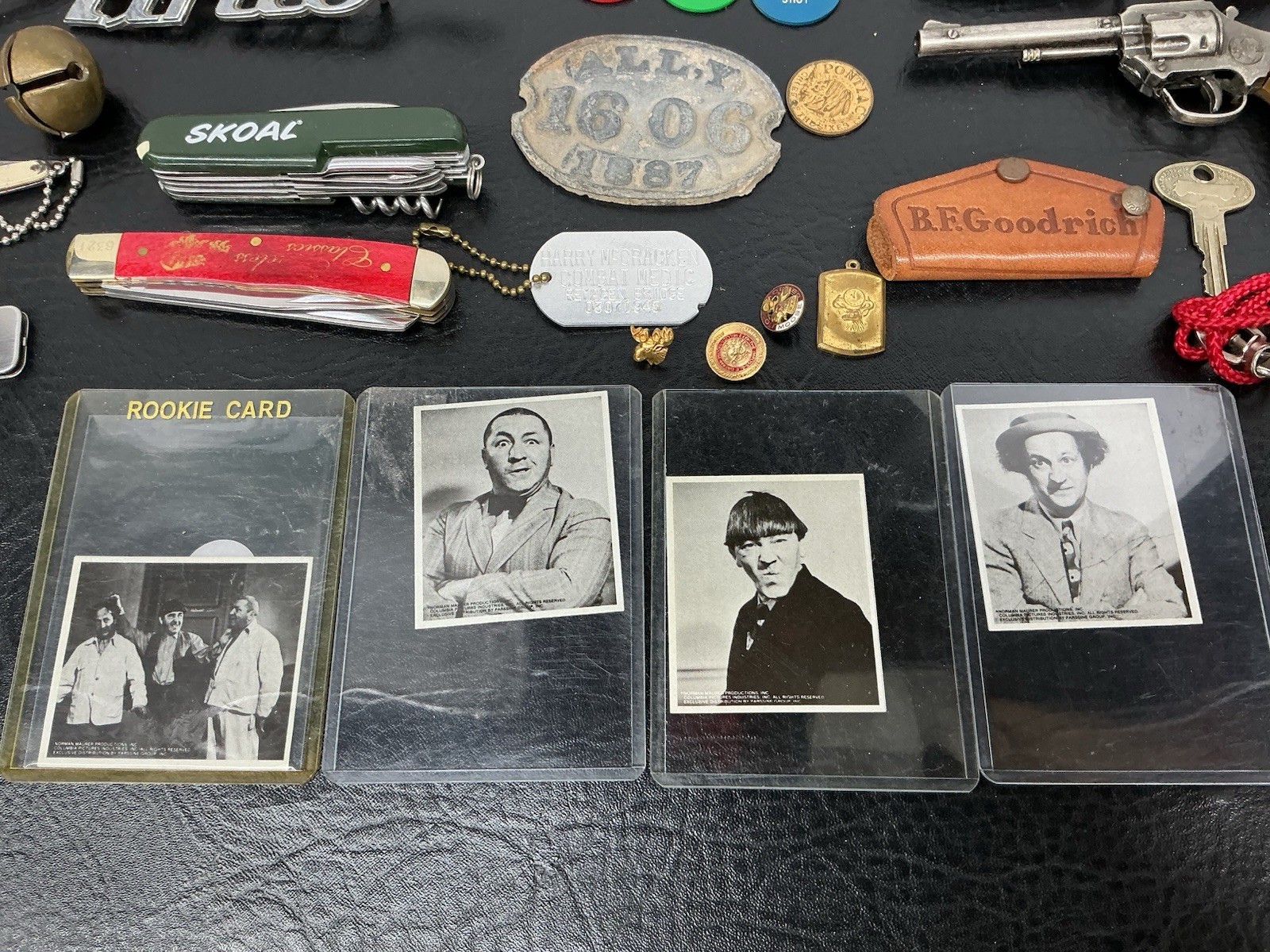 Vtg Junk Drawer Lot Zippo Knives Kellogg Trucks Bell Car Emblem Belt Buckle Eggs