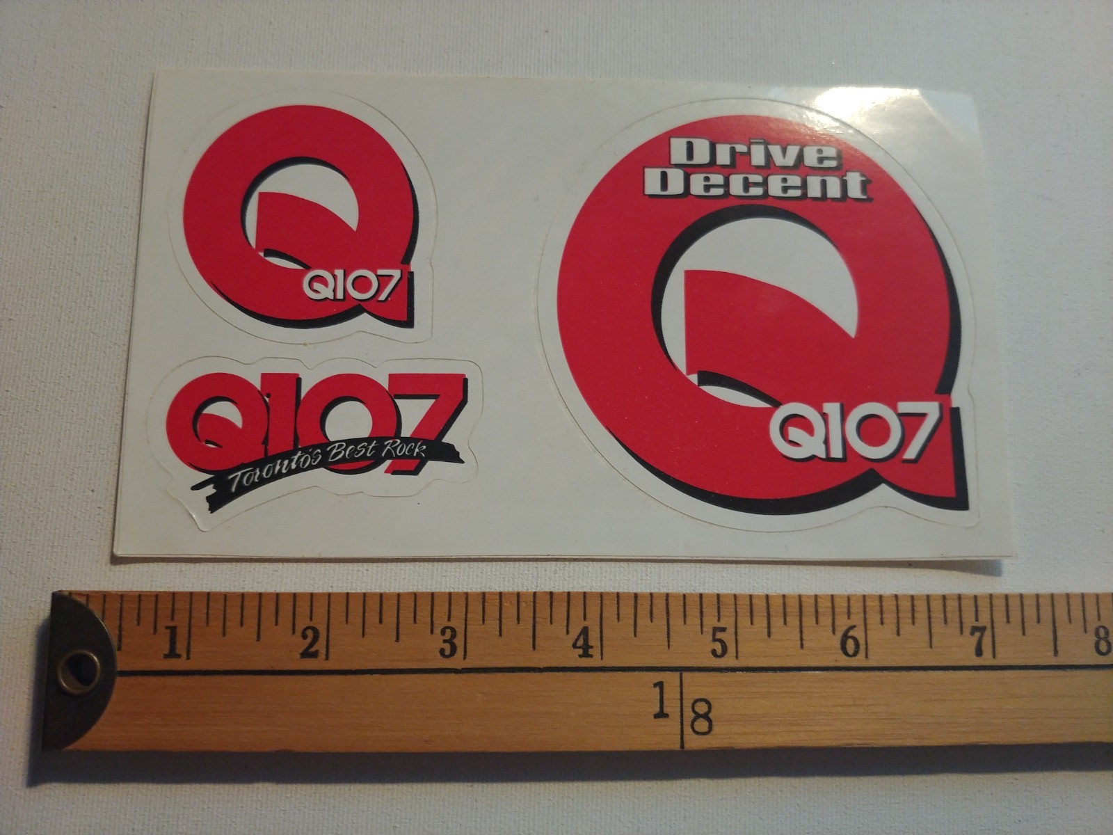 * 80S q107 radio station rock music toronto sticker decal *