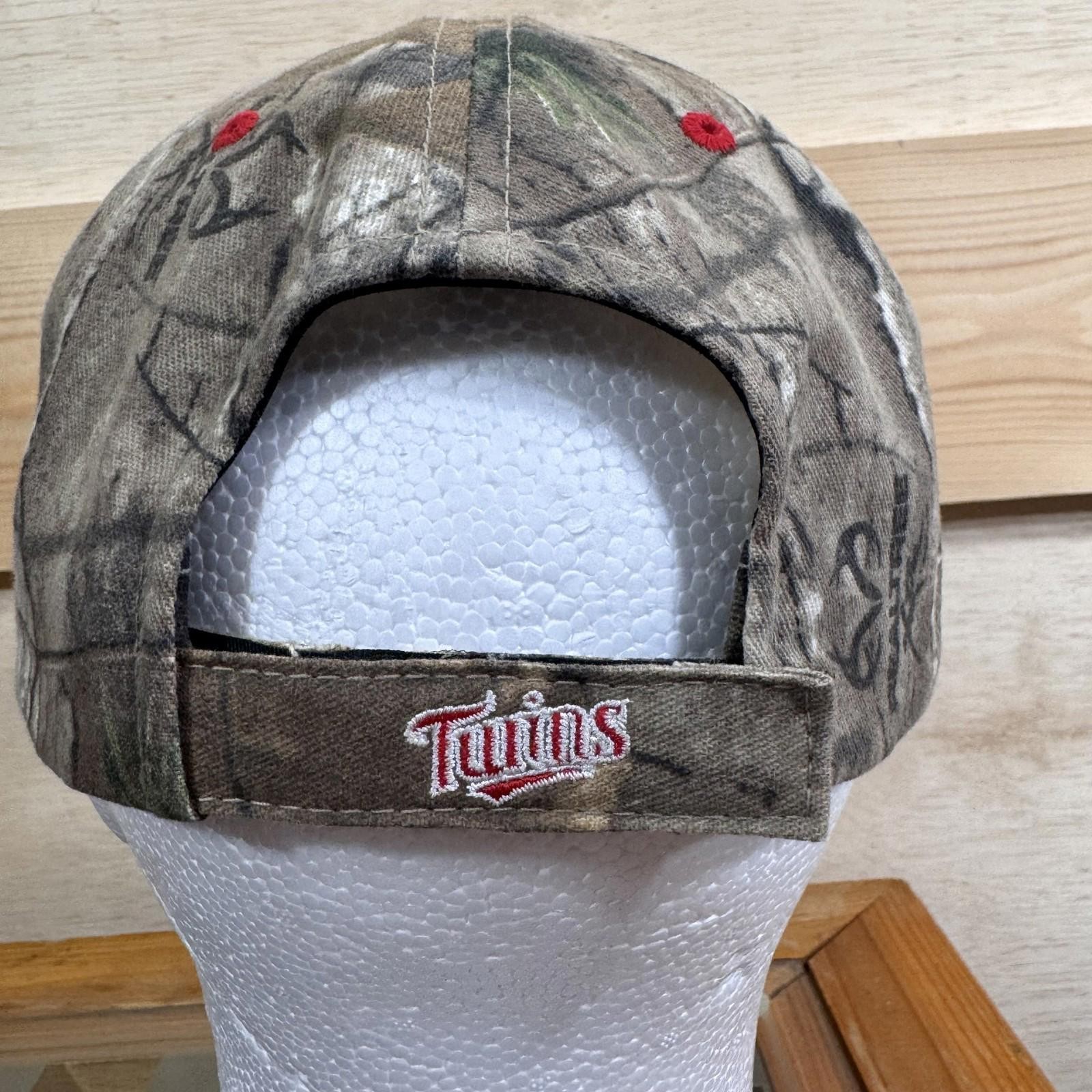 Minnesota Twins Strap Back Hat Cap Realtree Camo MLB Baseball Mens One Size