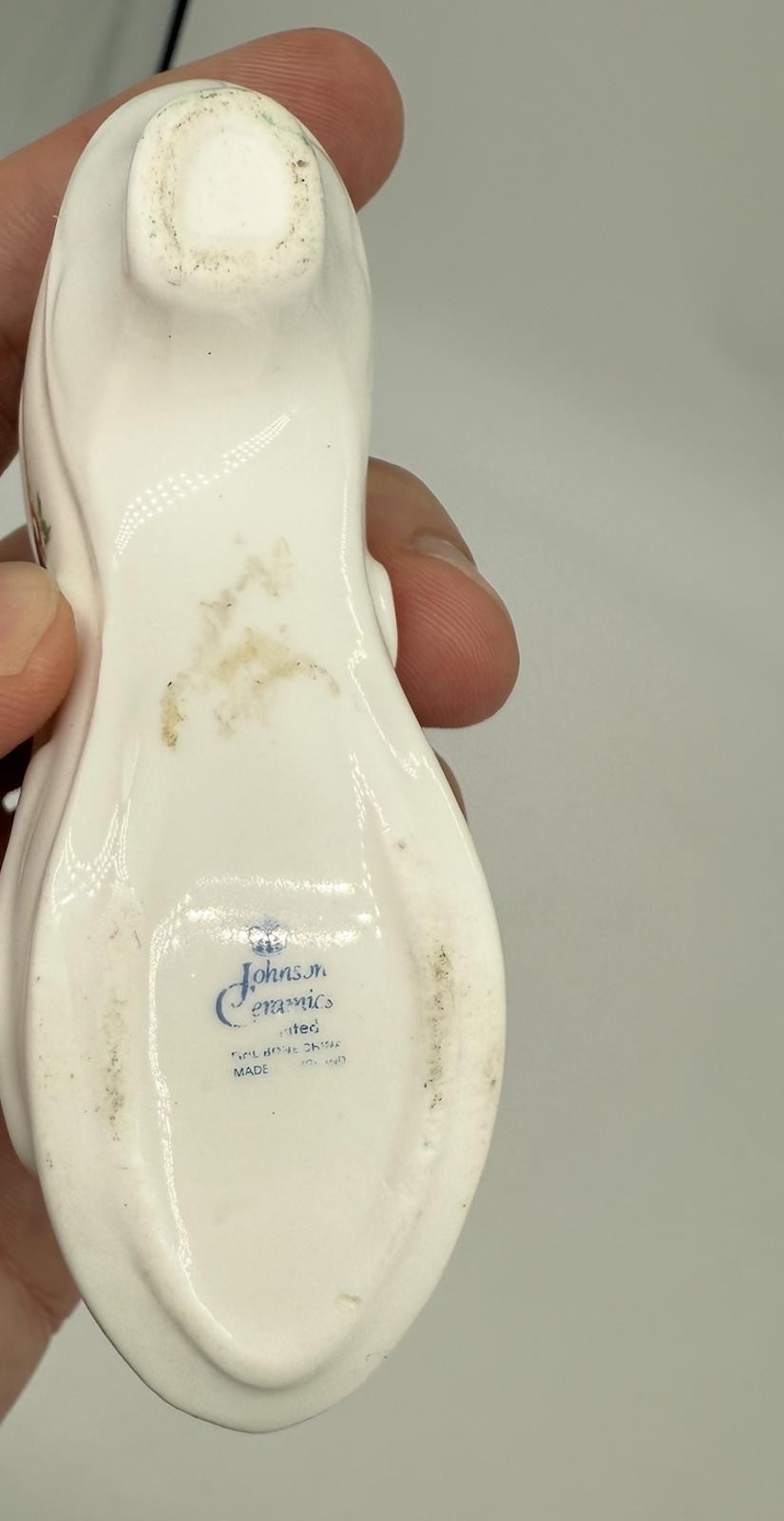 Vintage Johnson Ceramics Bone China Shoe Figurine Rare