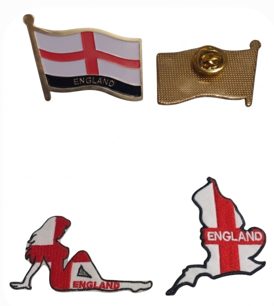 Heritage England Collection: Exclusive Metal Enamel Pin & Embroidered Patch Set.