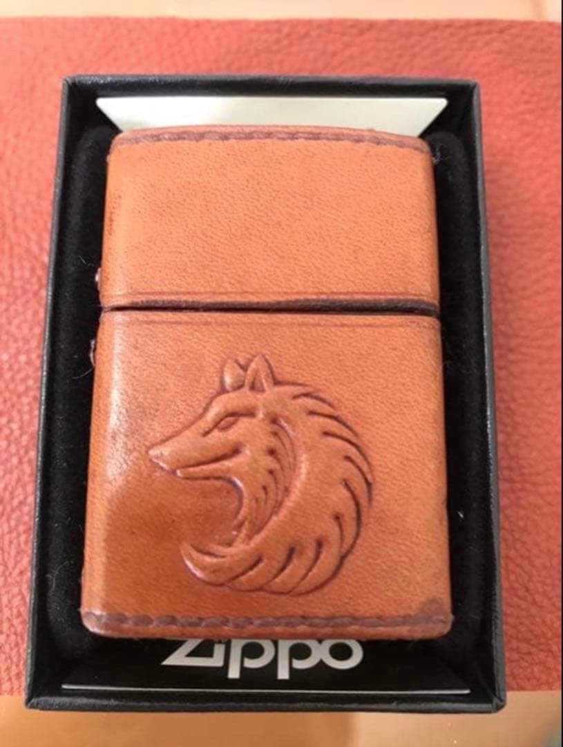 Zippo TADY & KING (Gorose inheritance) Wolf leather wrapped 2001 rare item