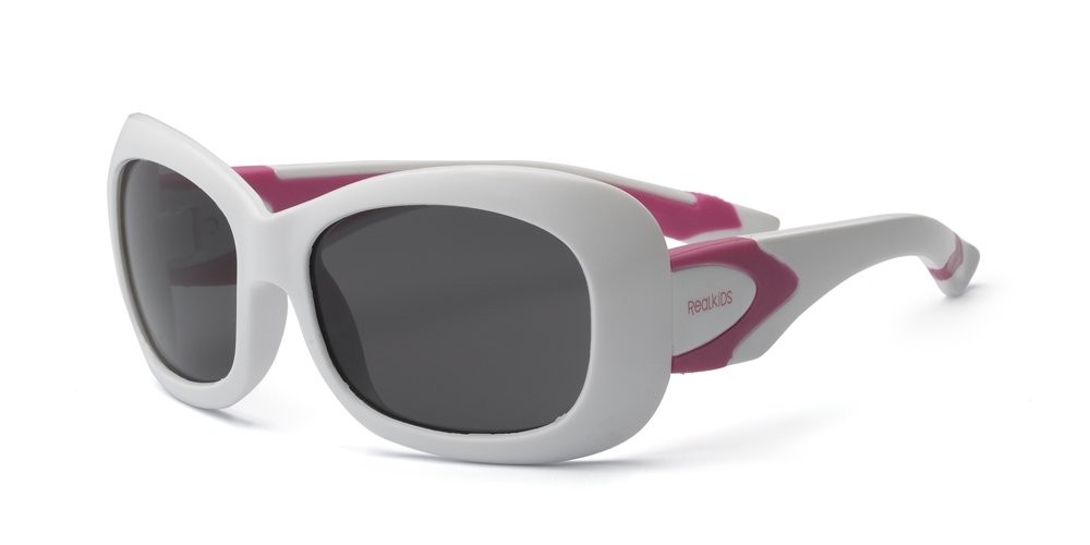 Real Kids Shades Breeze Sunglasses, Kid 4+, UV Protection, White/Pink Polarized
