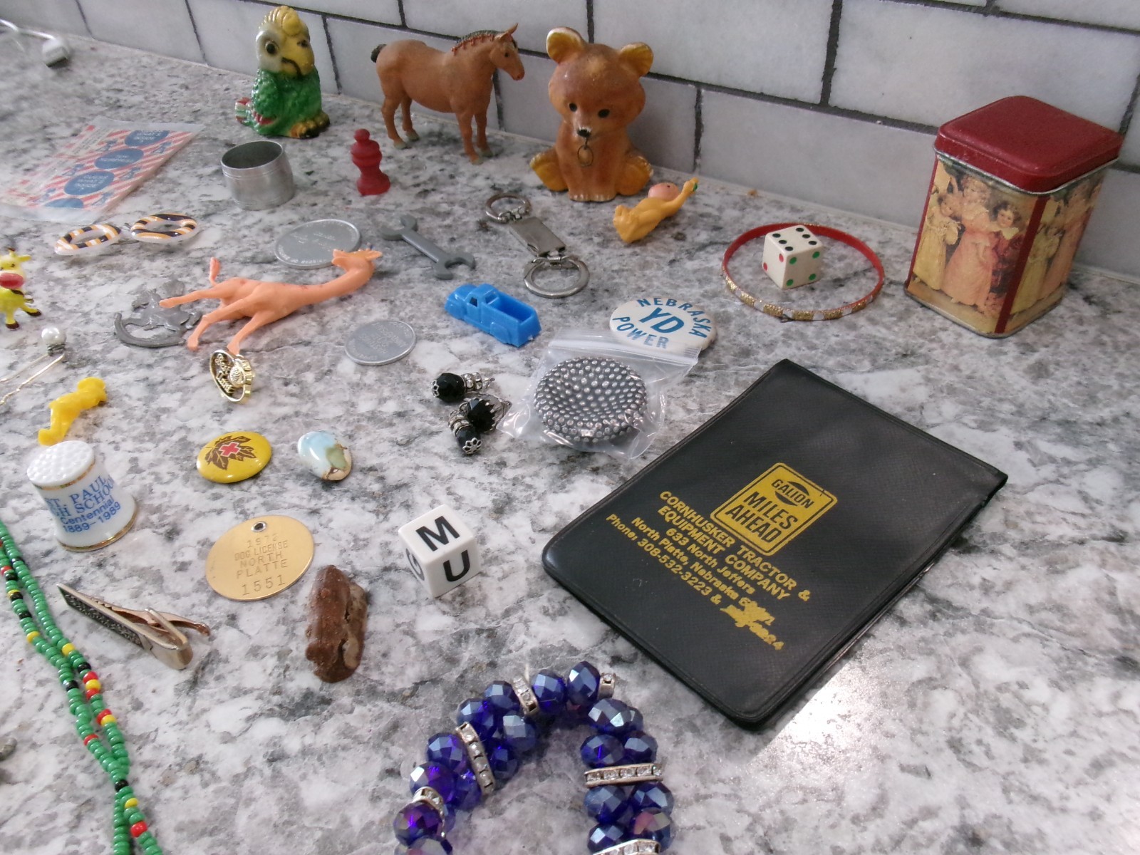 Vintage Junk Drawer/Trinket Lot, 50 Piece Lot, 1.3lbs – #2