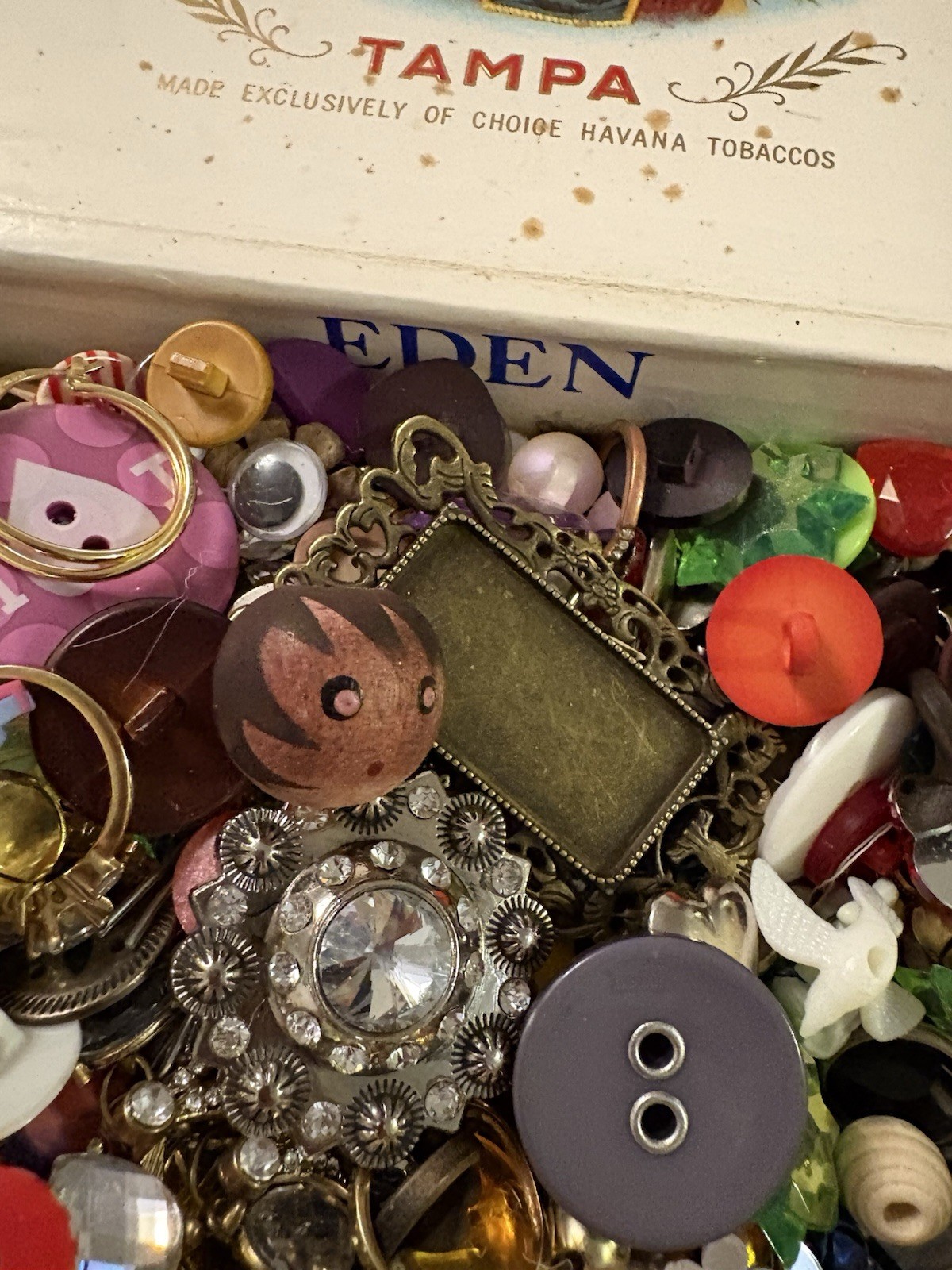 Junk Drawer Craft Lot. Vtg To Modern. Mixed Media. Broke Jewelry Buttons More