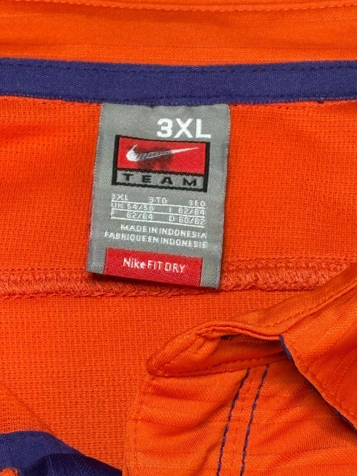 Clemson Tigers Nike Shirt Men 3XL Dri Fit Authentic Polo NCAA Football Shirt