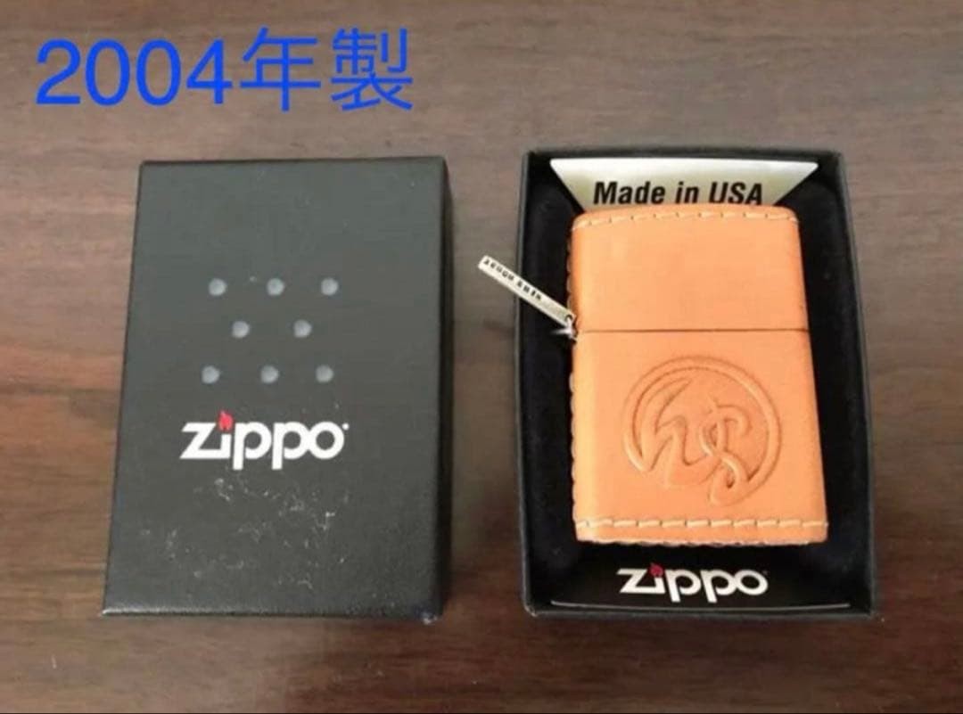 Zippo WINS HOUSE Winds House Leather Made in 2004 Good Condition