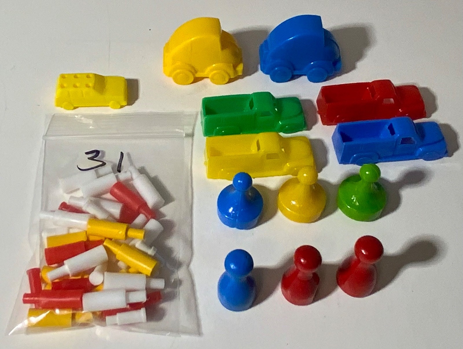 VTG Junk Drawer Lot Assemblage Art Mixed Media Small Game Pieces 1.75# Scrabble