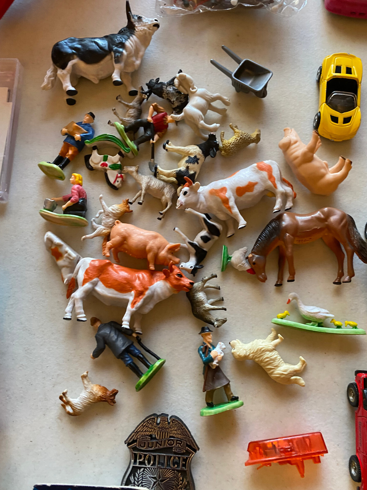 Huge Junk Drawer Toy Games Car Tractors Semi Blocks Figures NFL Stuff Lot Bundle