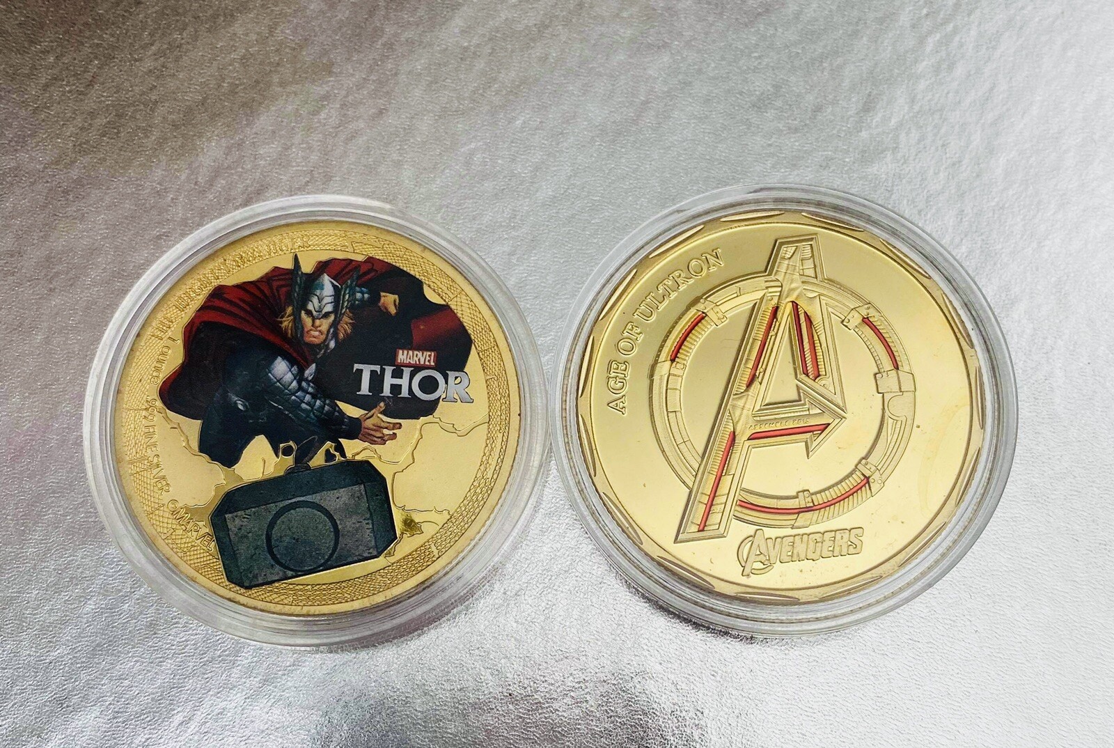 Marvel Avengers Age Of Ultron Gold Plated Commemorative Coin Box Set