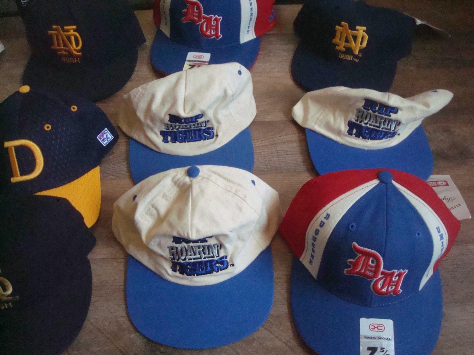 12HAT NEW ERA NCAA NOTRE DAME 90S WHOLESALE LOT HATS 00S Y2K VINTAGE FITTED