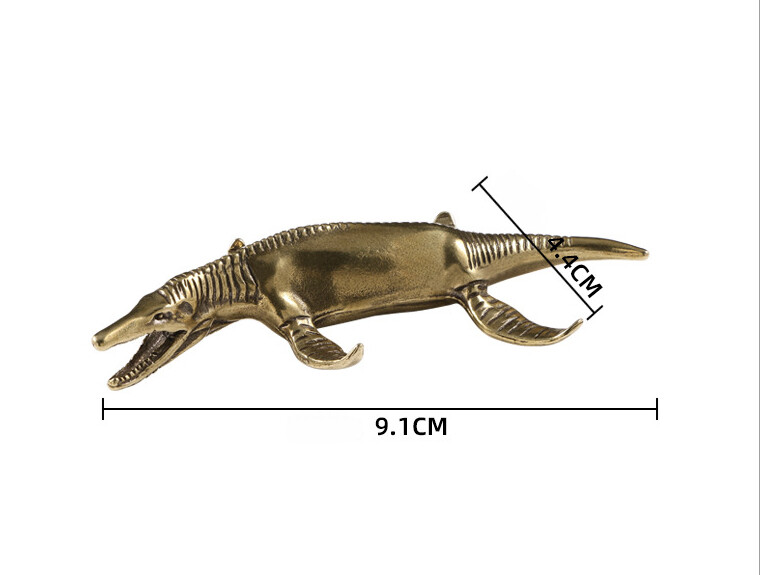 New Brass Marine Prehistoric Upper Dragon Statue Ornament Toys Home Decoration