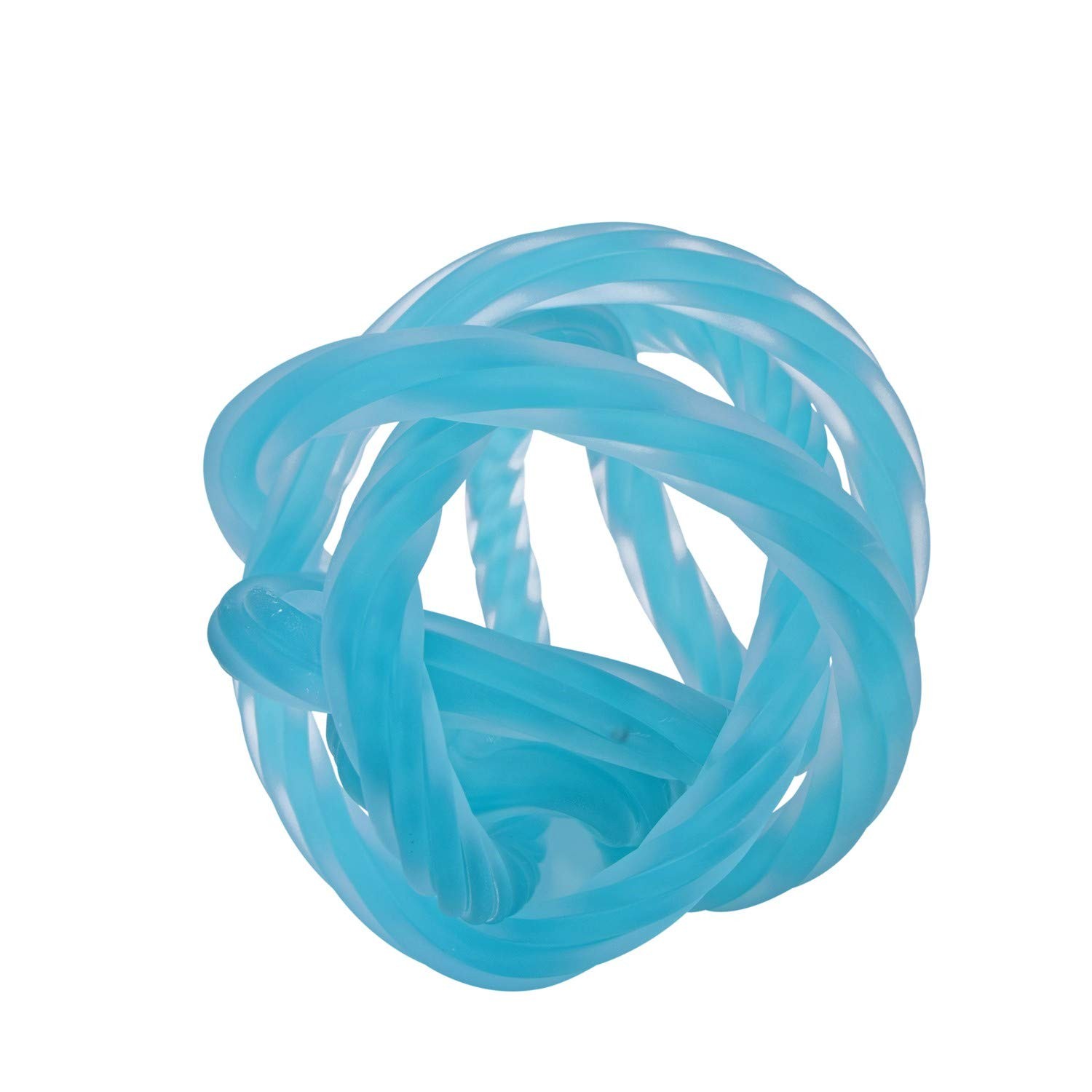 Beachcombers 6.3-inch Glass Frosted Knot Light Teal