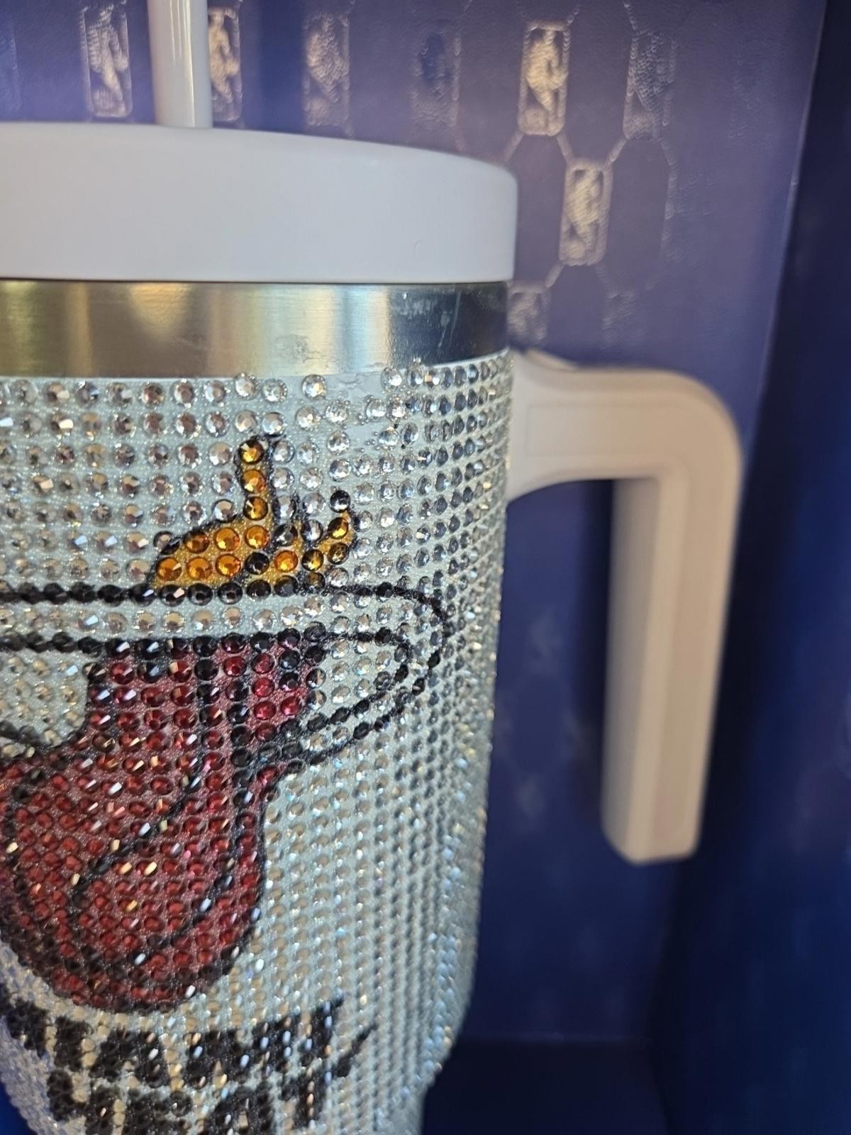NBA Miami Heat Bling Tumbler Cup 40oz Stainless