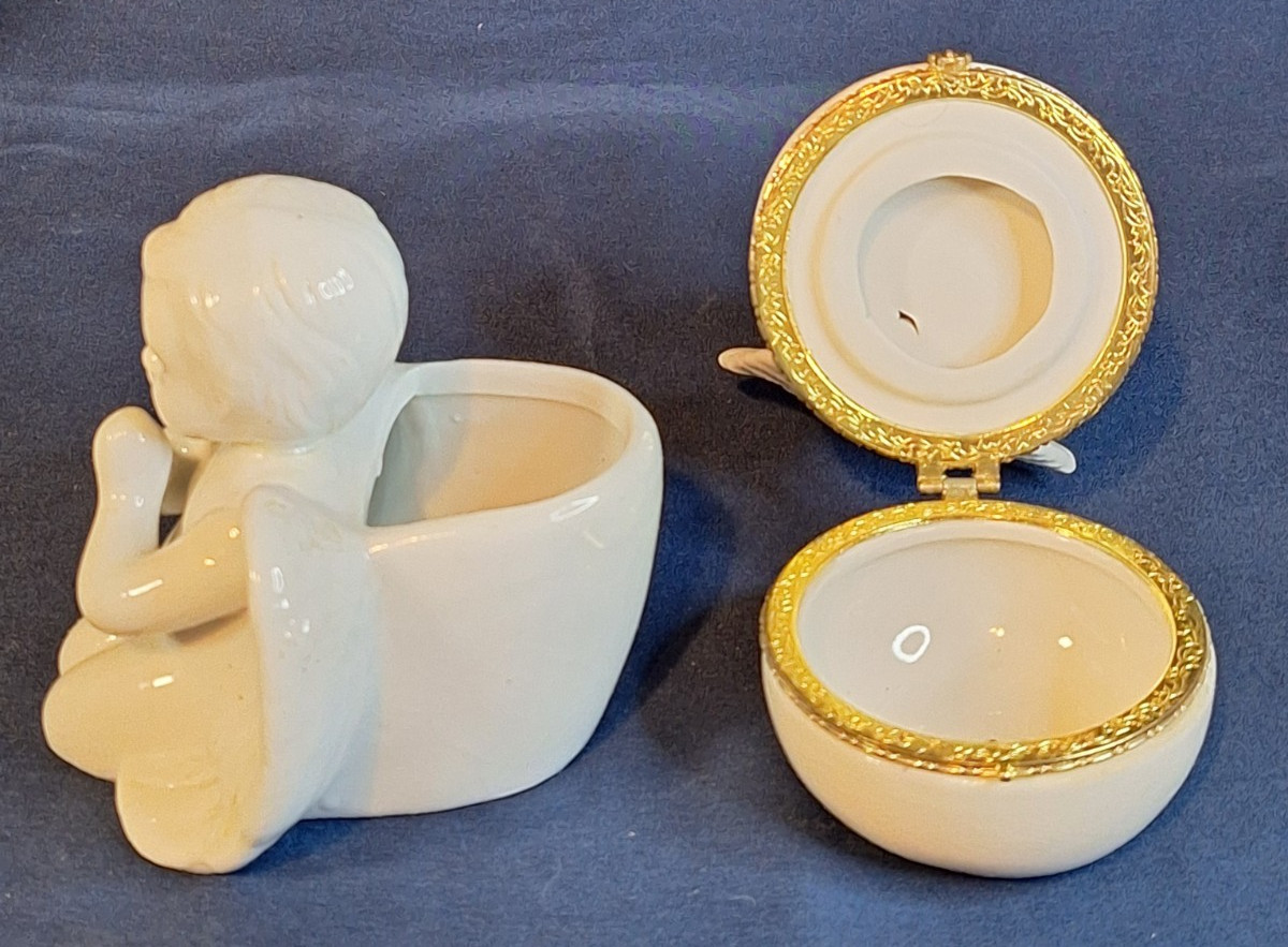 Lot of 13 VTG Ceramic Figurines, Homco, Angels, 25th Anniversary, Cross(#5)