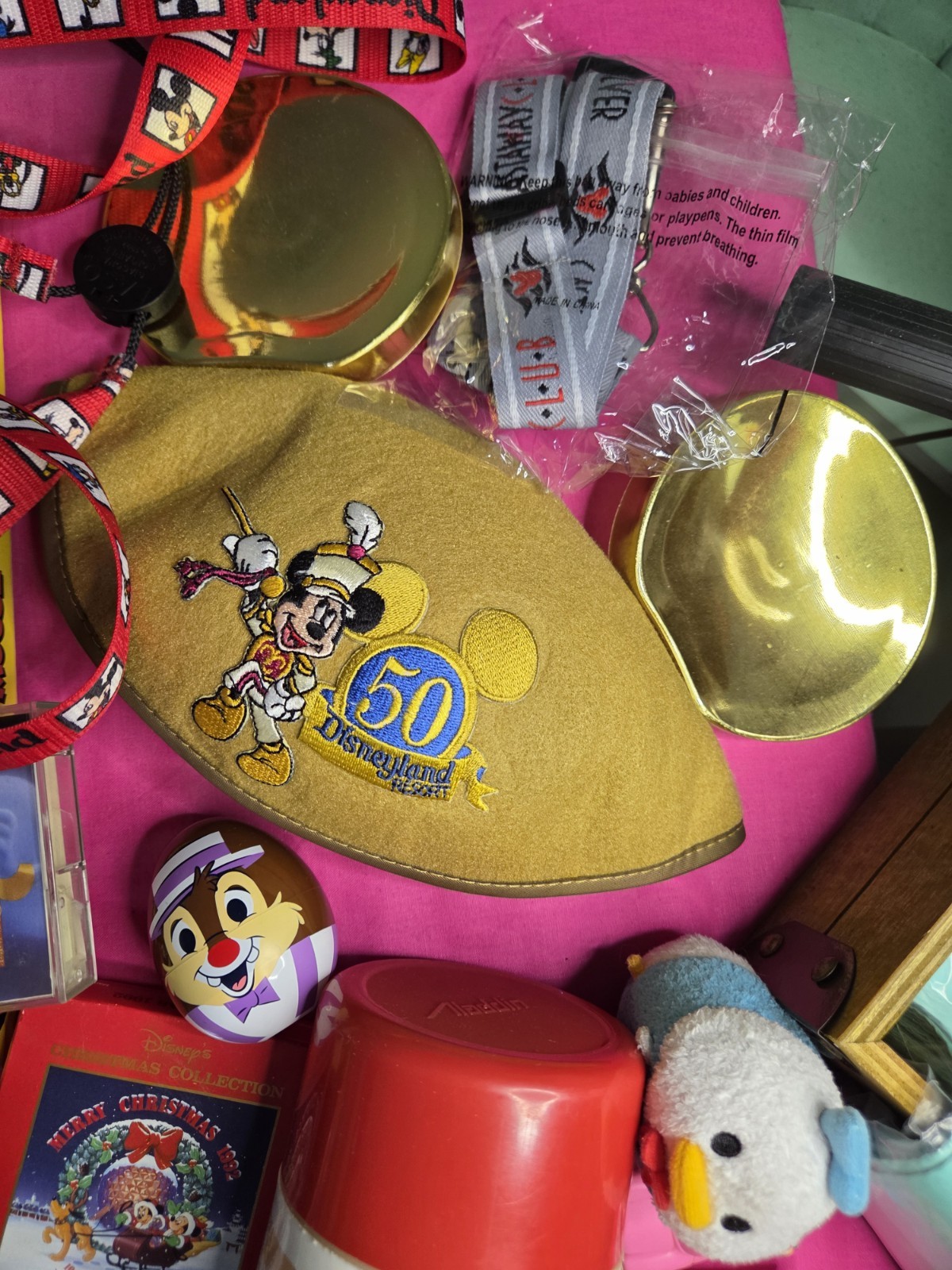 Junk Drawer Mixed Lot vtg toys DISNEY: pez Colorforms Wind UP Thermos