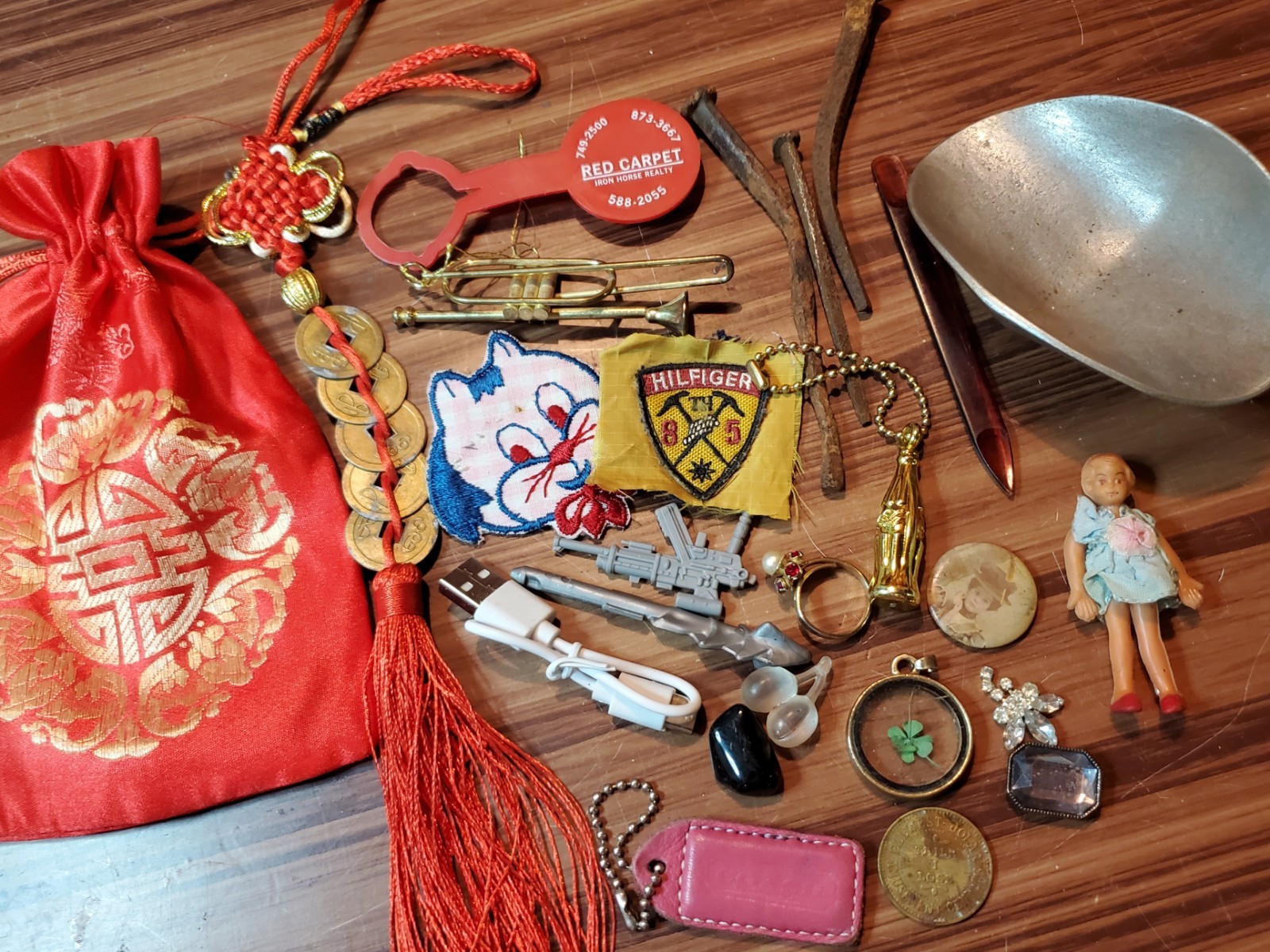 Vintage JUNK DRAWER Lot of TRINKETS & TREASURES Calculators PLAYING CARDS + MORE