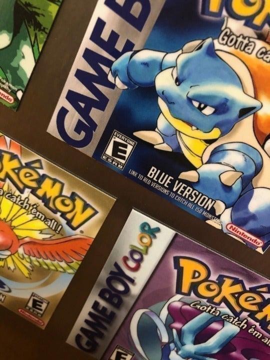 Pokemon fridge magnets original game boy box art