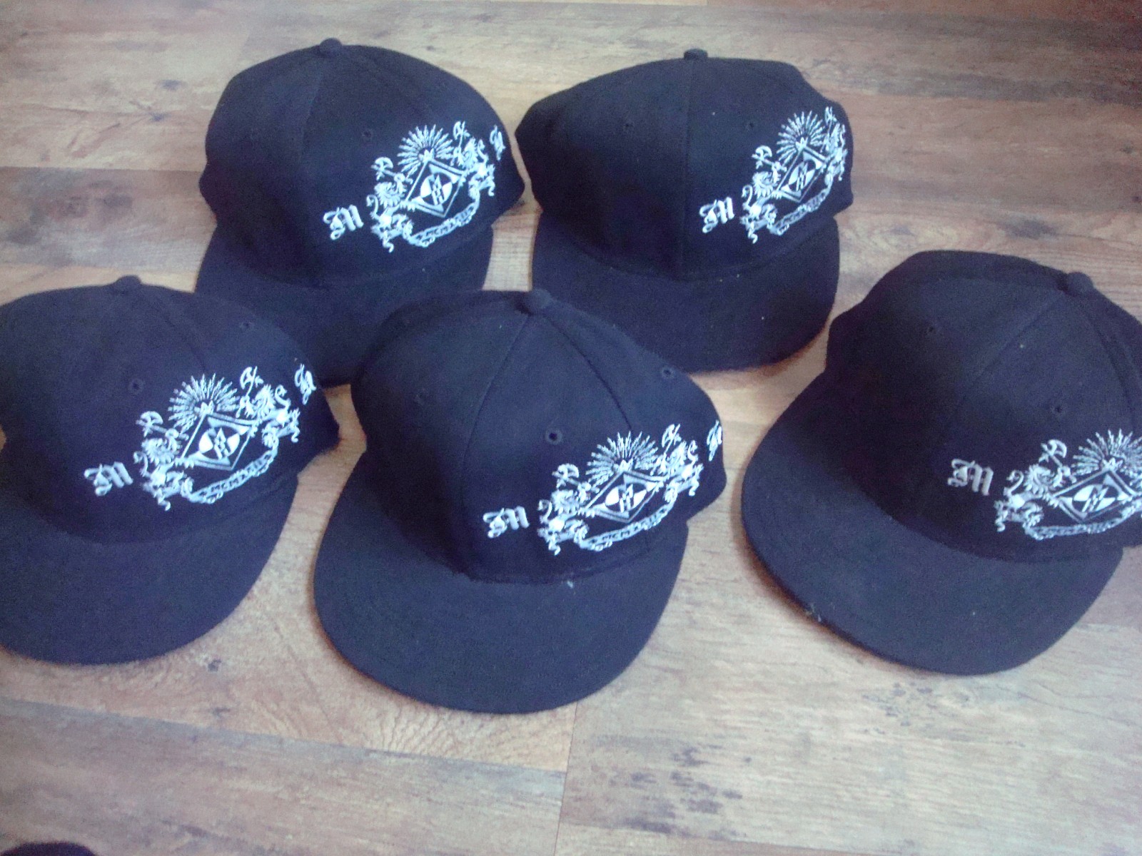 5 HATS MACHINEHEAD METAL WHOLESALE LOT HATS 00S Y2K VINTAGE FITTED