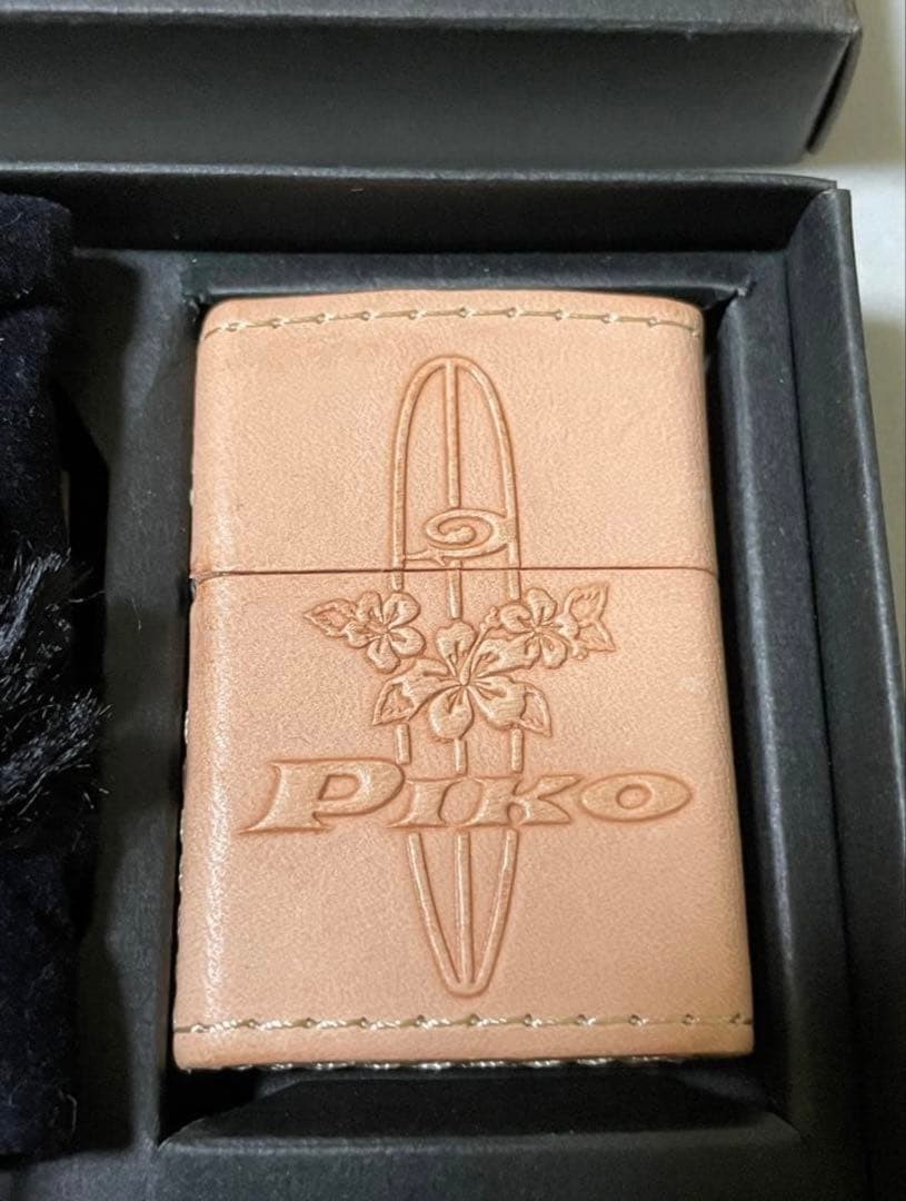 Zippo PIKO tanned leather limited edition serial number with pouch made in 2002