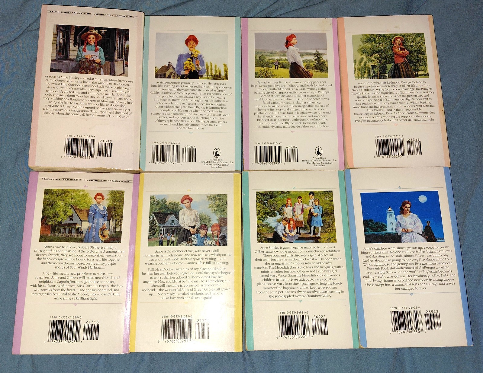 COMPLETE SET (1-8) ANNE OF GREEN GABLES BOOKS by L.M. Montgomery