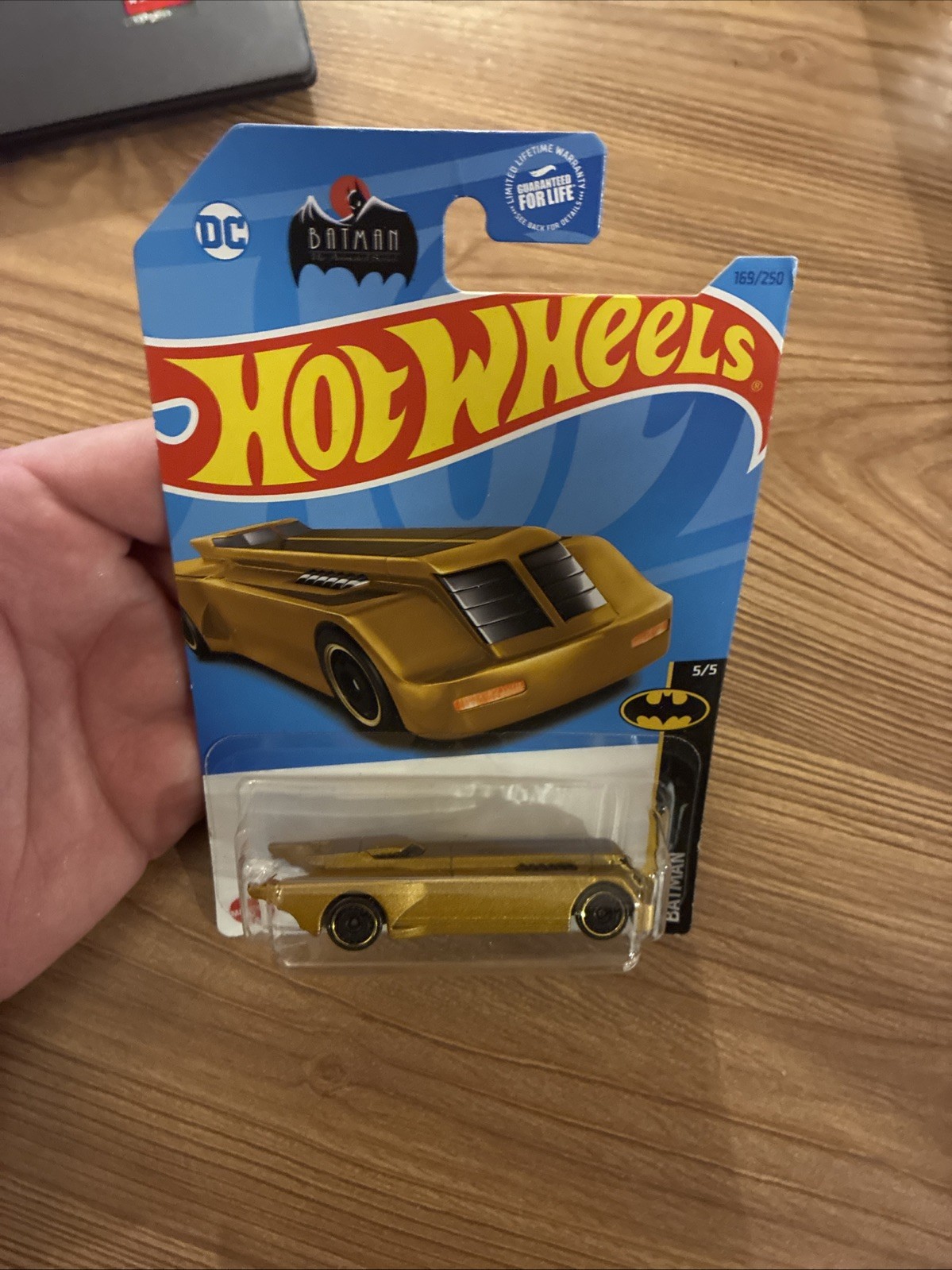 Hot Wheels Batman: The Animated Series Batmobile Gold Diecast 1:64 Scale New