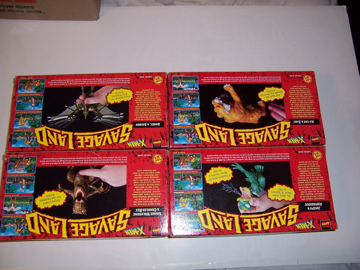 NEW X-MEN The Savage Land Deluxe 2 Figure Lot Kazar Zabu Angel Wolverine Joseph