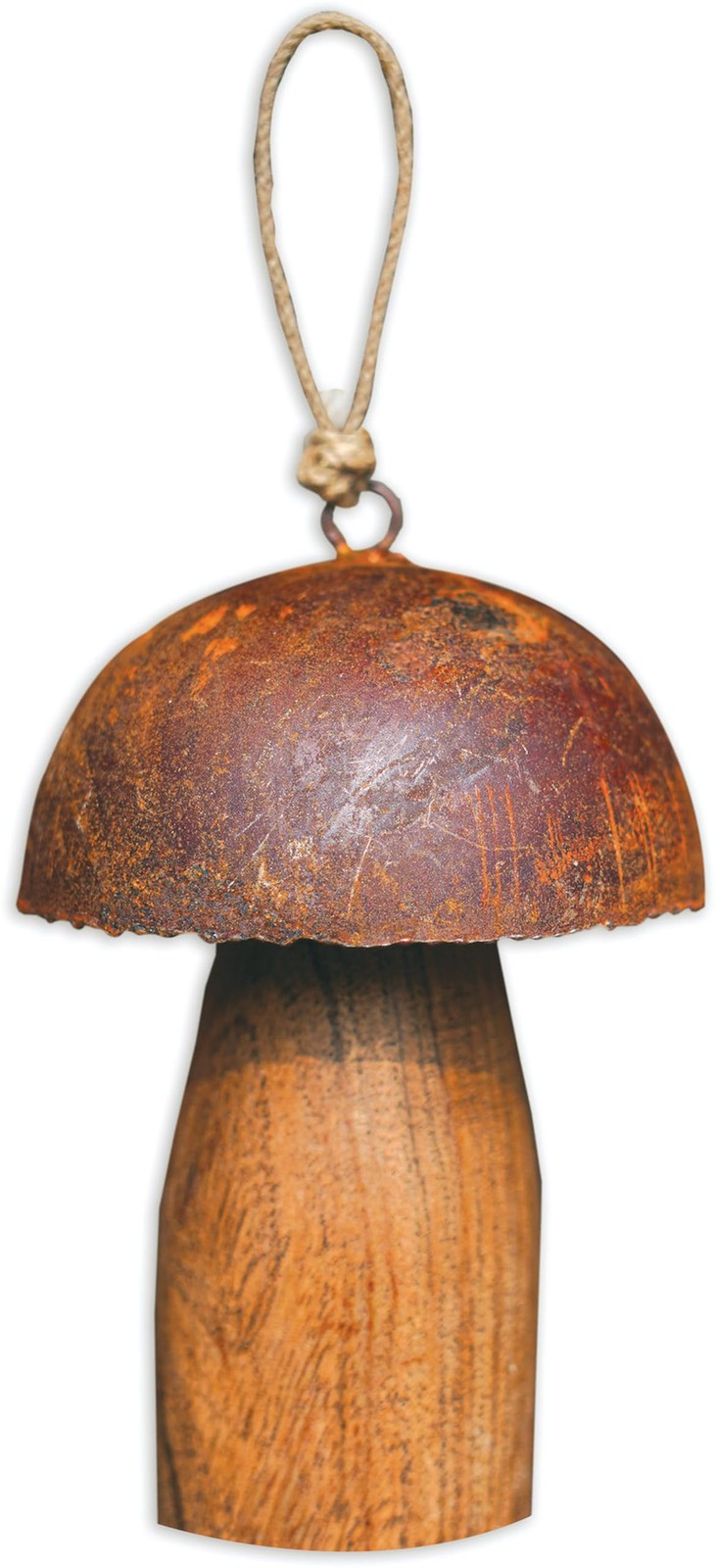 Sunset Vista Designs Fall Mushroom Ornament Rustic Metal Wood 4in Medium