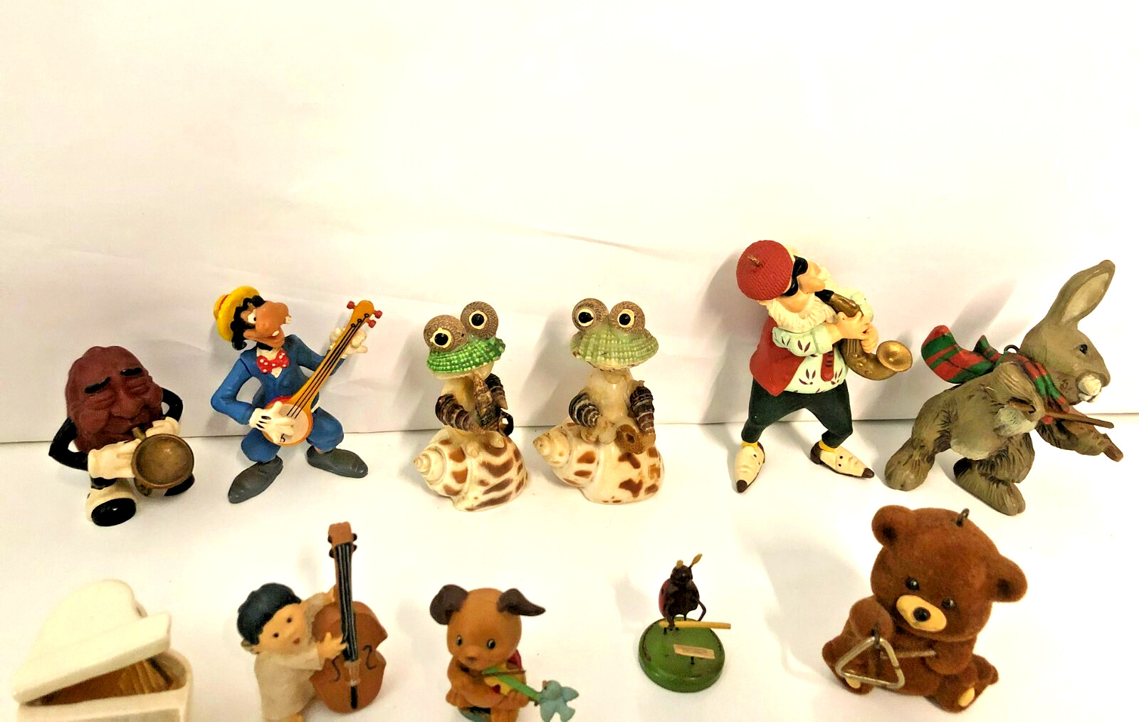Vintage Lot 23 Music Miniatures Trinkets Buttons Ornaments Figurines Instruments