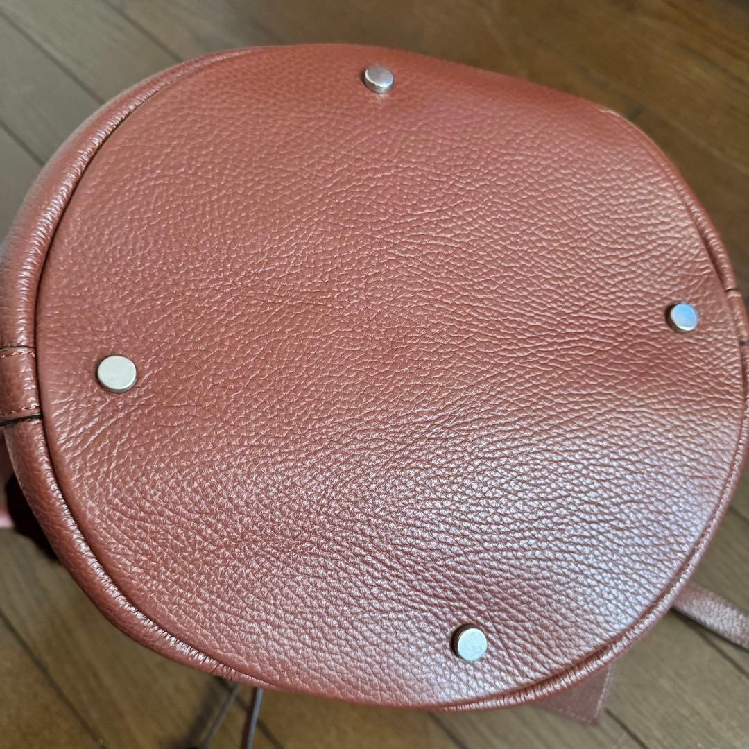 Bag bag K Kitamura 2 genuine leather brand cow pattern bucket type shoulder bag