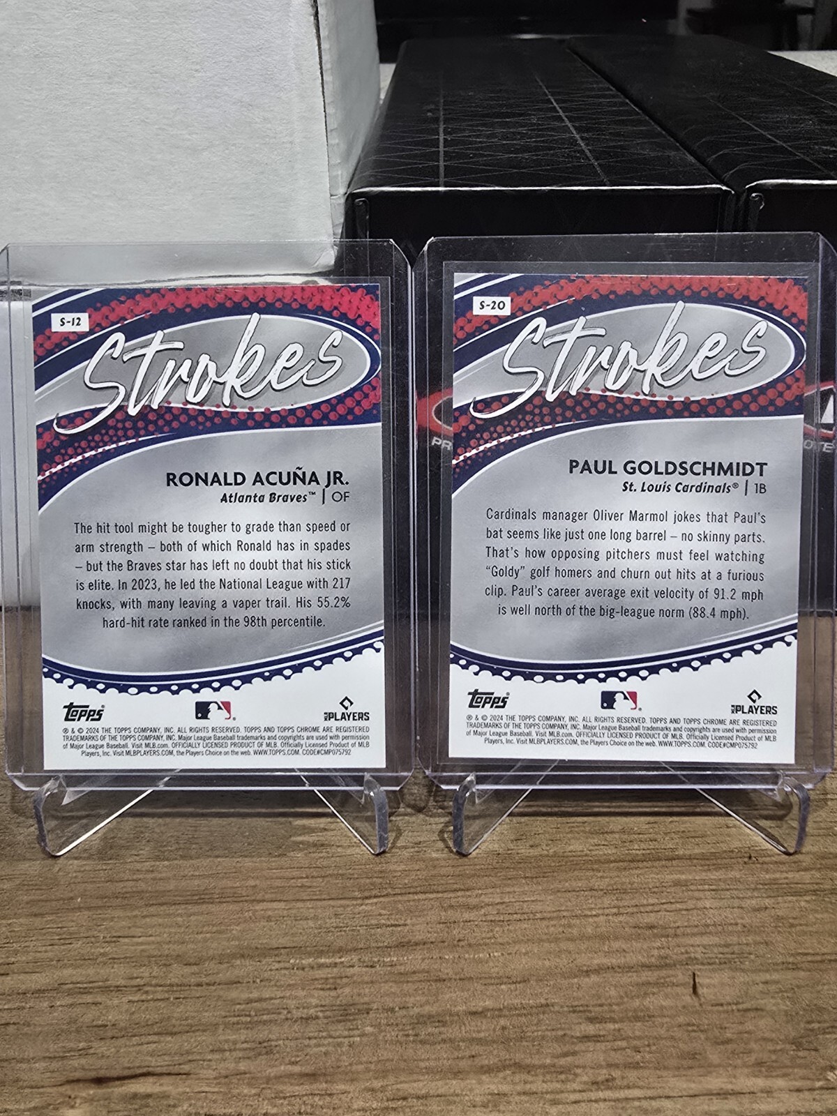 2024 Topps Chrome Strokes Inserts 4 Card Lot Judge Soto Acuna Goldschmidt