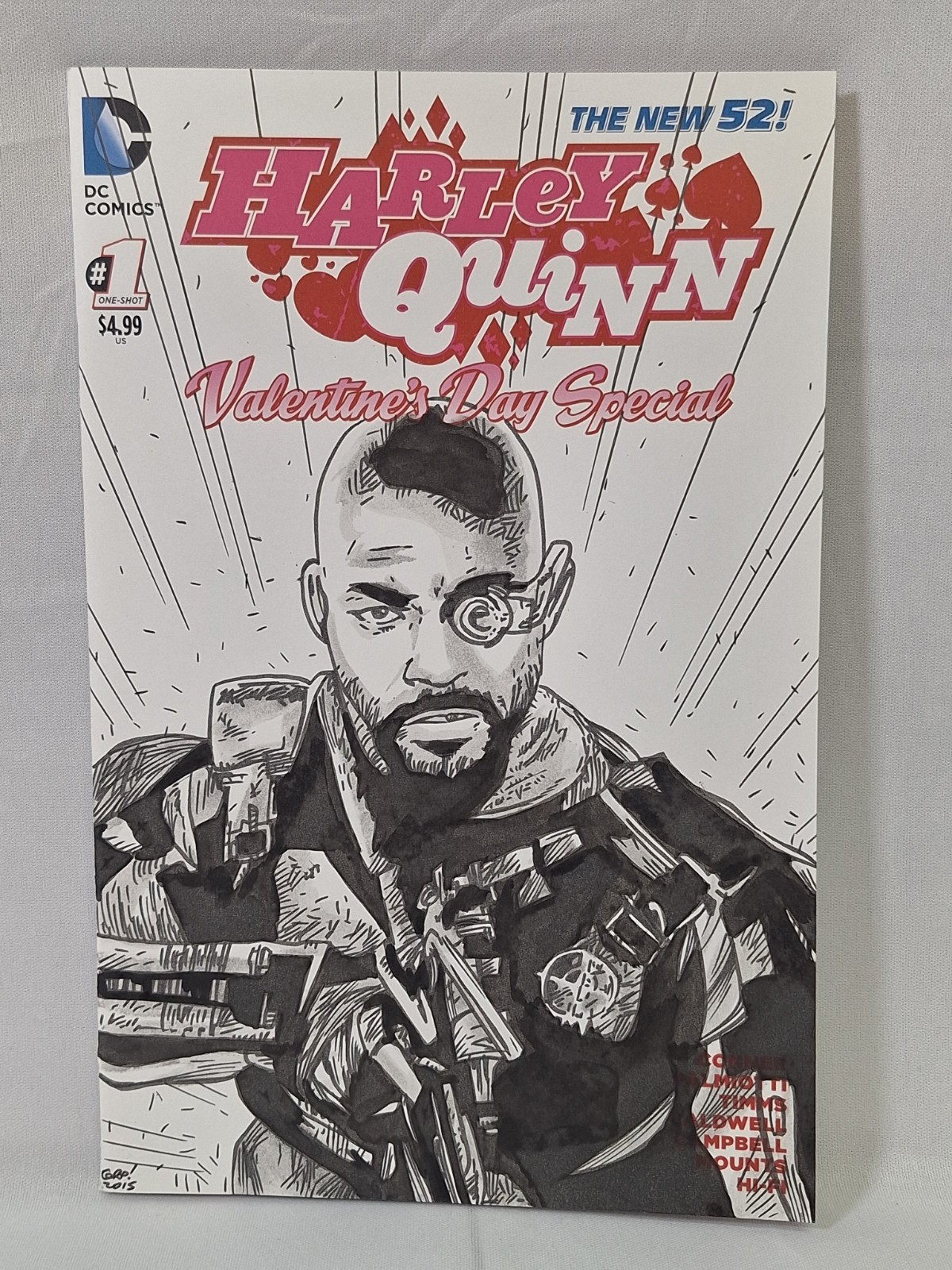Harley Quinn Valentine’s Day Special #1 Sketched & Signed Auto By Gary Parkin DC
