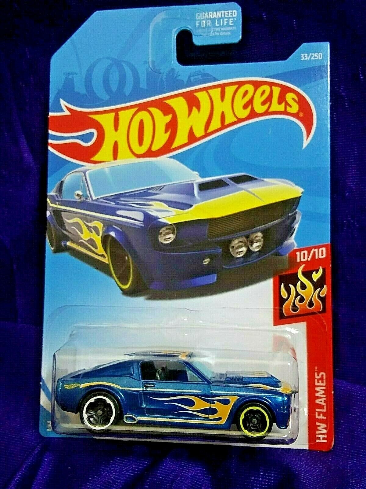 Hot Wheels ’67 Shelby GT-500 HW Flames #10/10 Blue Diecast 1:64 Scale Must See