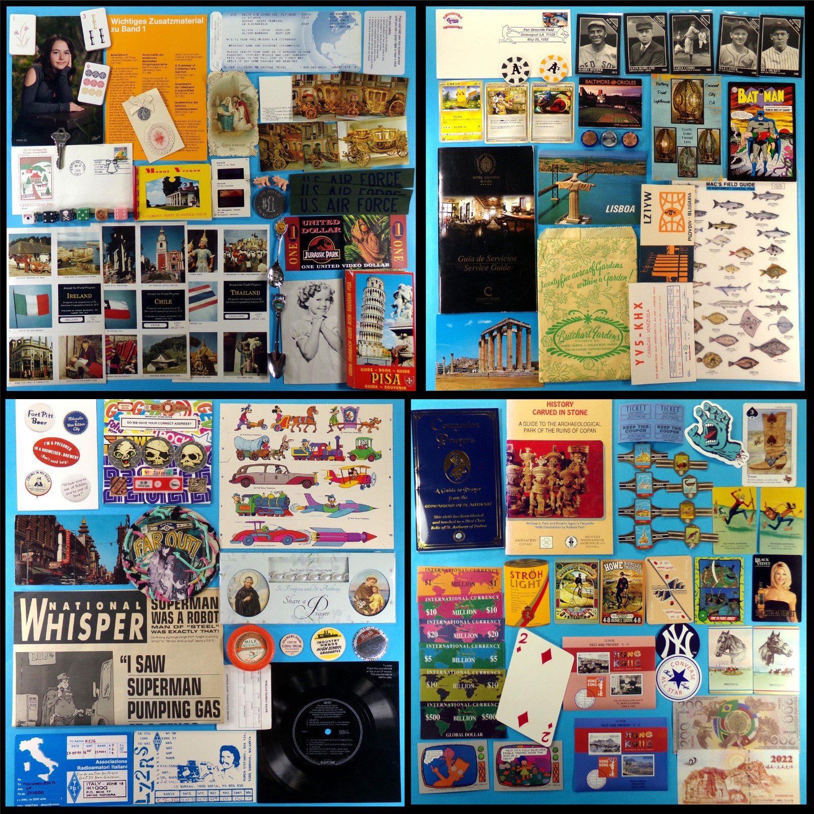 “Worldwide Junk Drawer” Mixed Lot Vintage Modern USA Foreign Ephemera Collection