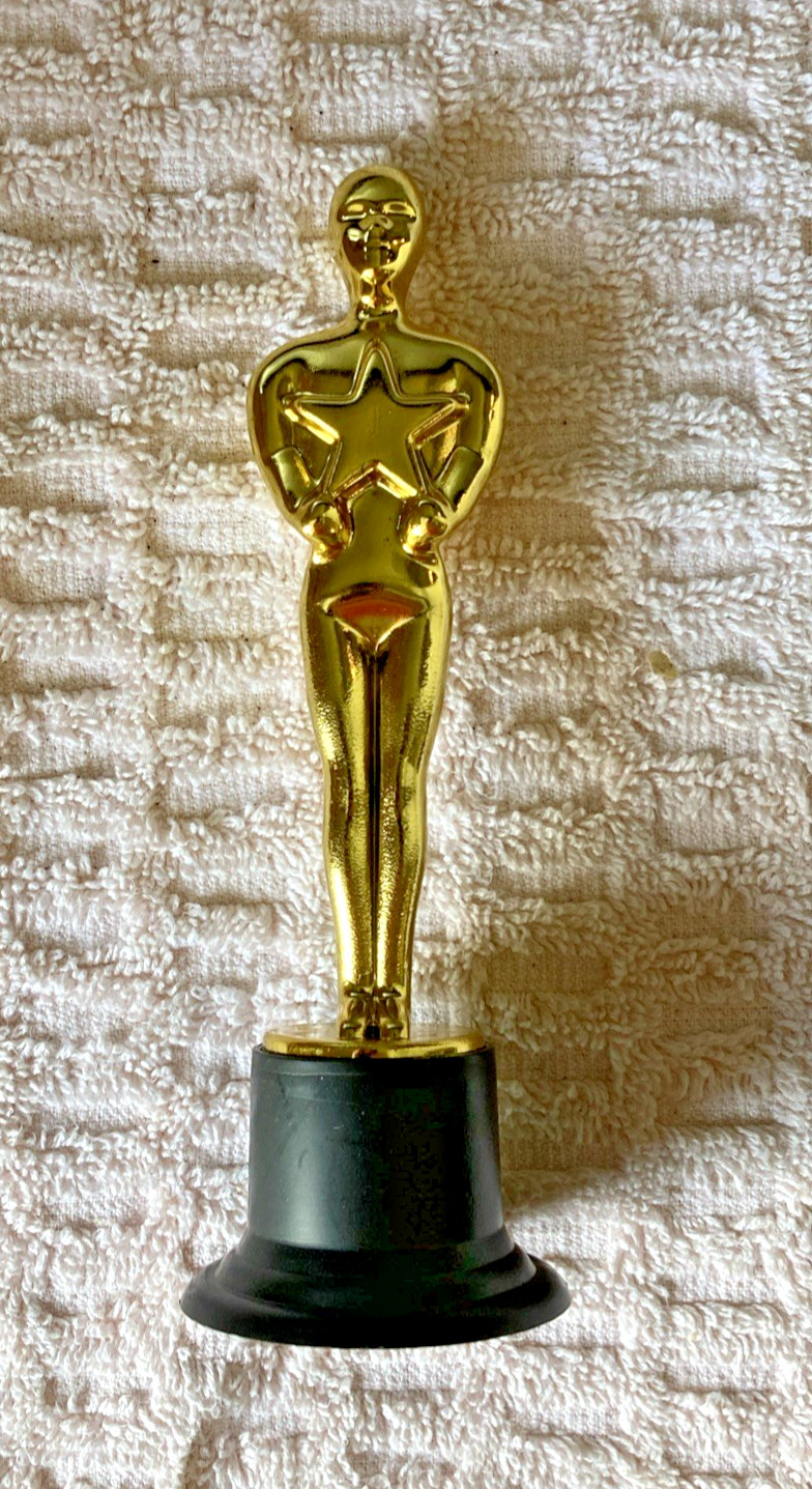 6 Inch Plastic Gold Movie Award -Trophy – Film Festival Prize