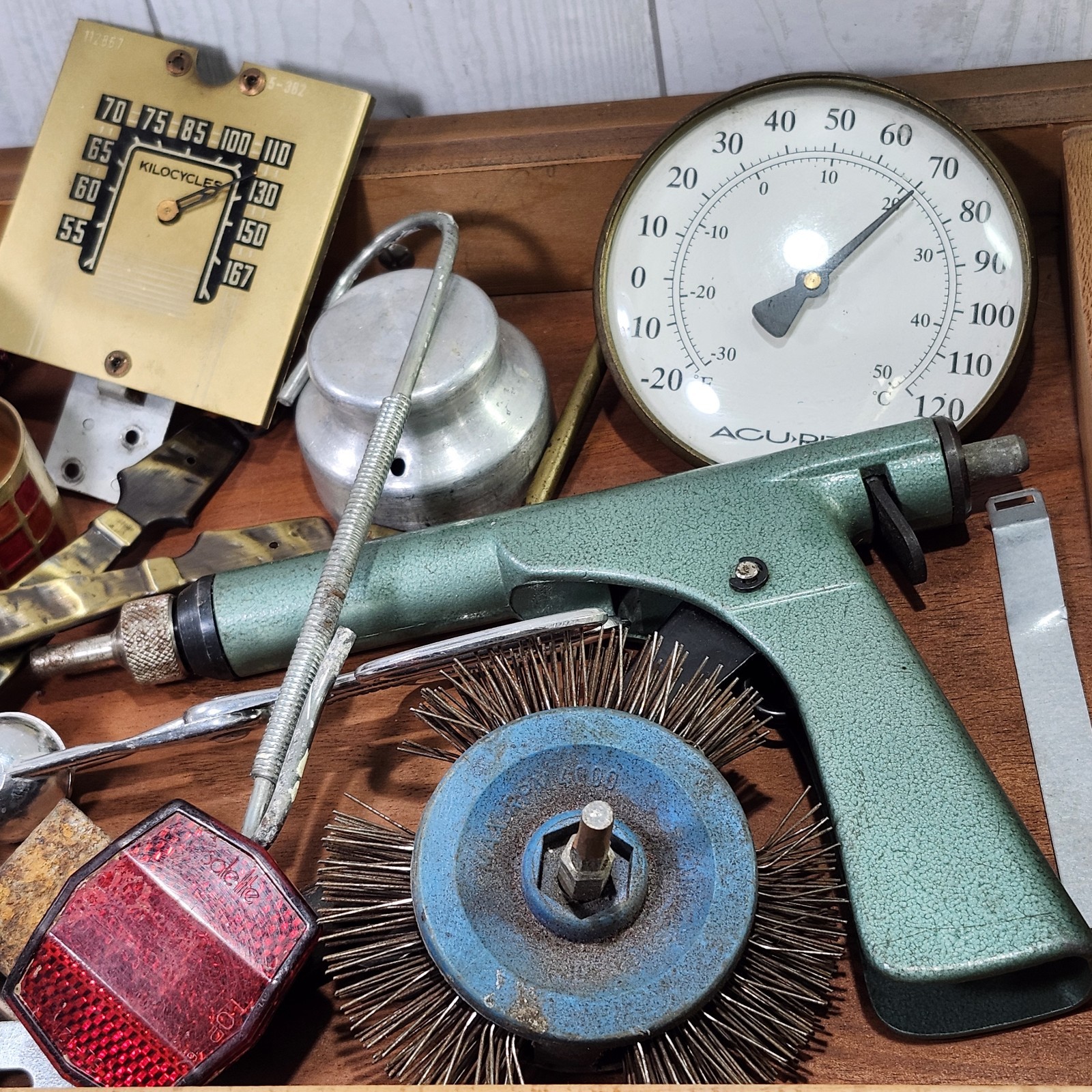 Junk Drawer Mixed Metals Industrial Steampunk Art Assemblage