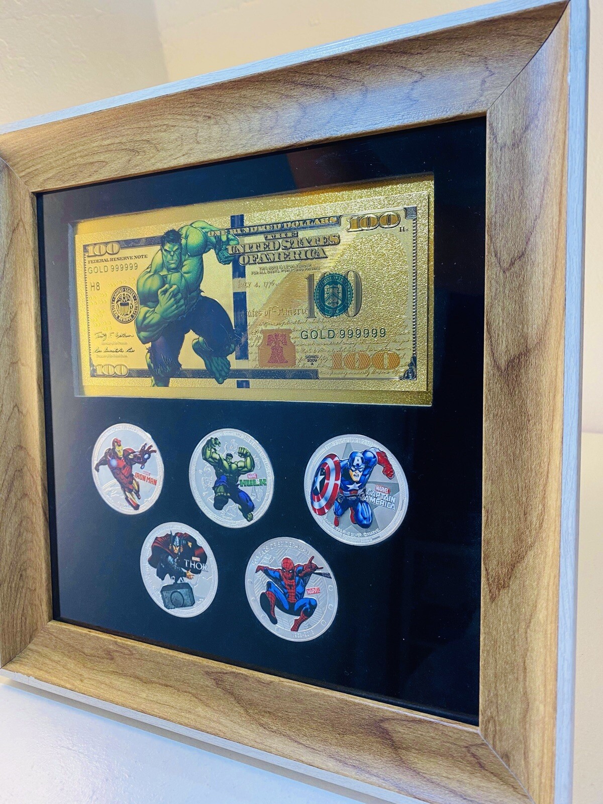 Marvel Avengers Age Of Ultron Silver Plated Commemorative Coin Set Frame Edition