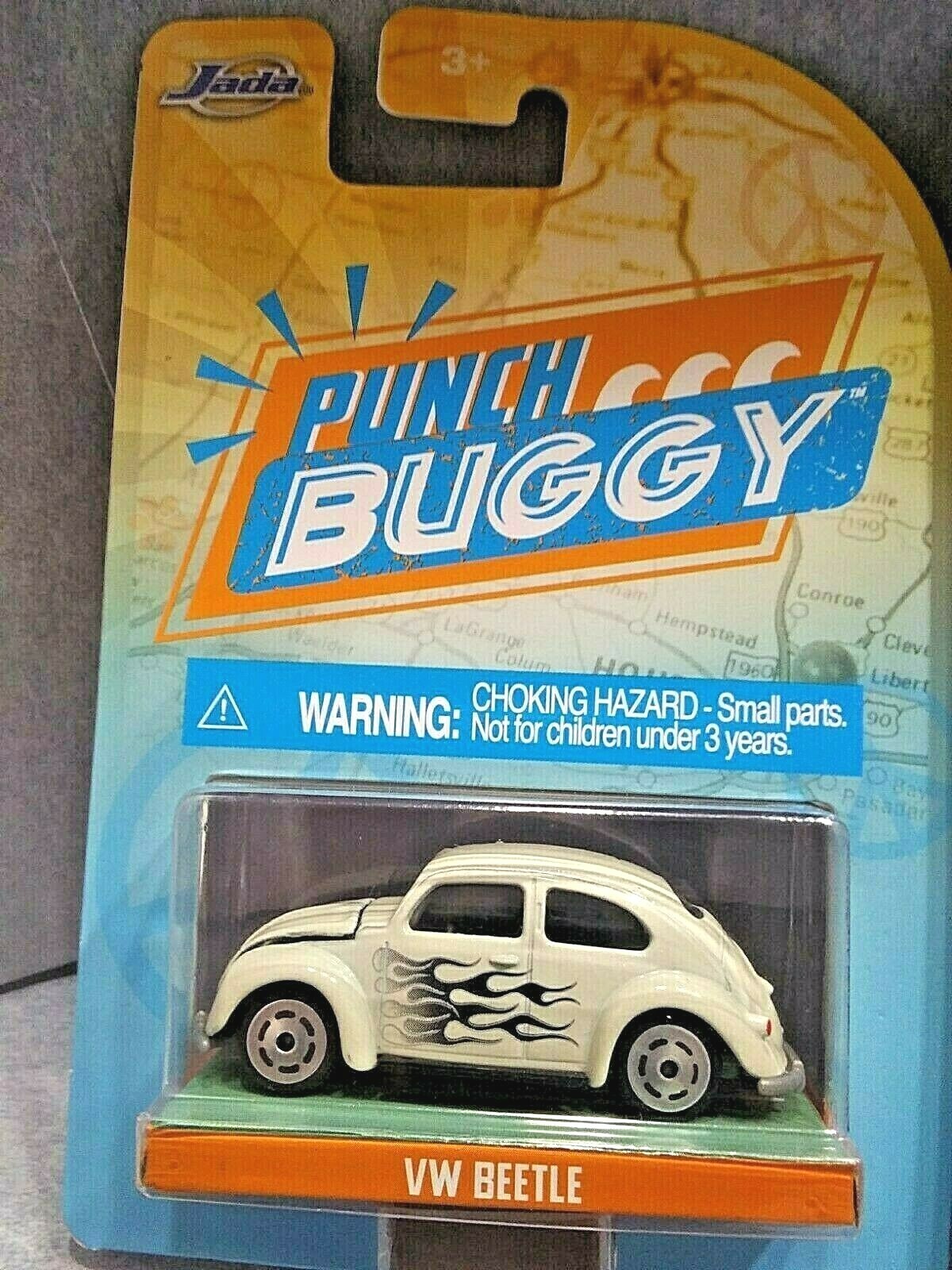 Jada Punch Buggy 3 Lot VW Beetle Red VW Beetle White VW T1 Diecast 1:64 Scale