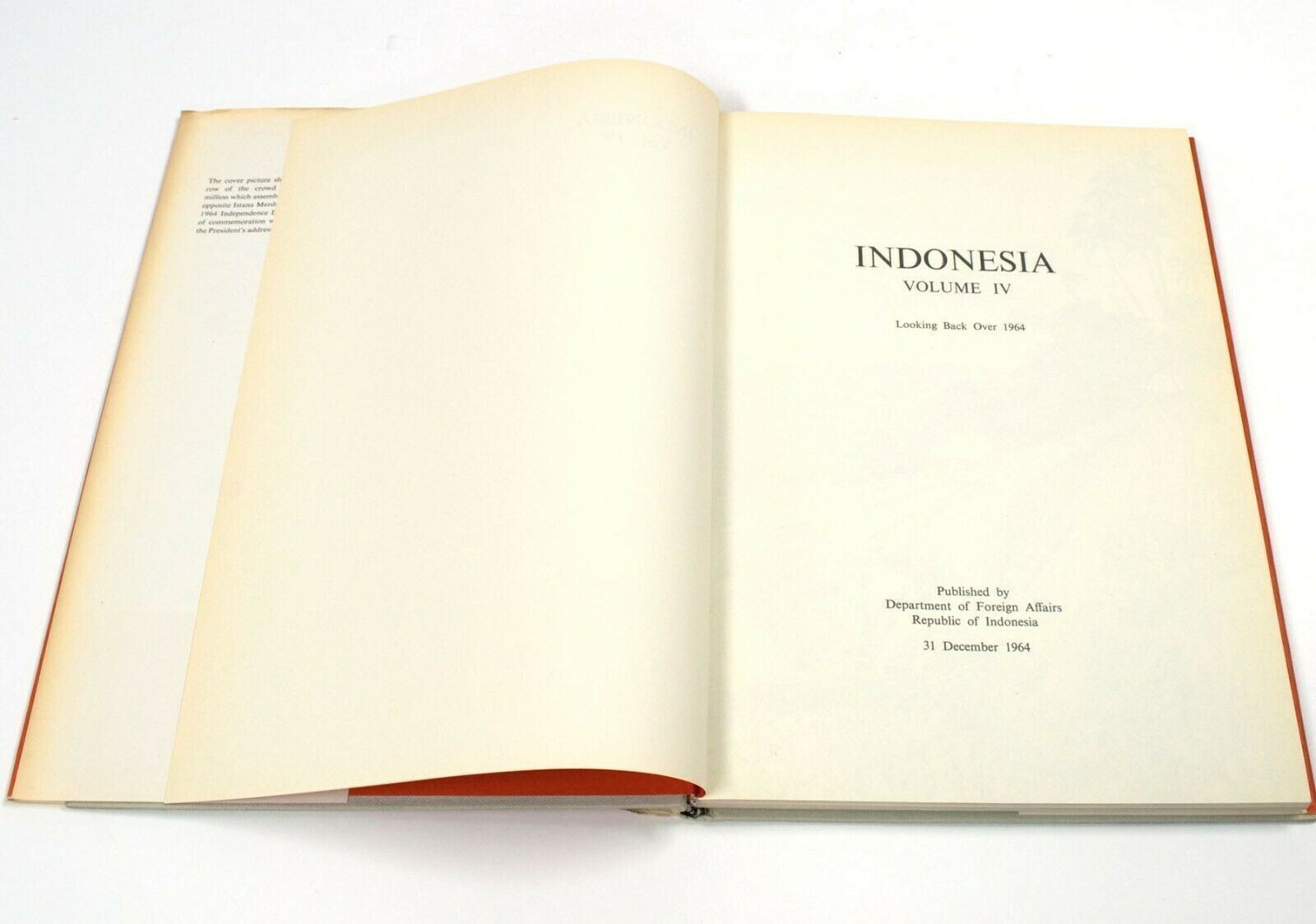 Vintage 1964 Indonesia Vol IV – Looking Back Over the Year – Historical Book