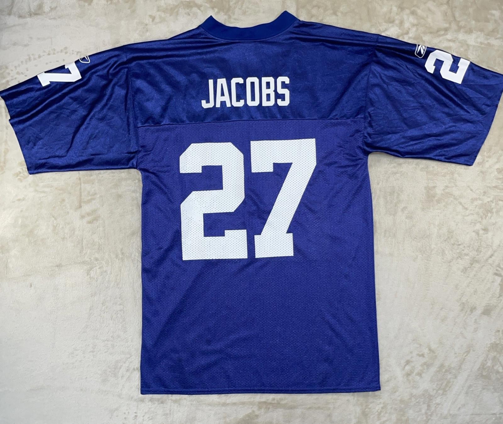Vintage Reebok NFL New York Giants Brandon Jacobs #27 Size Medium *Flaw*