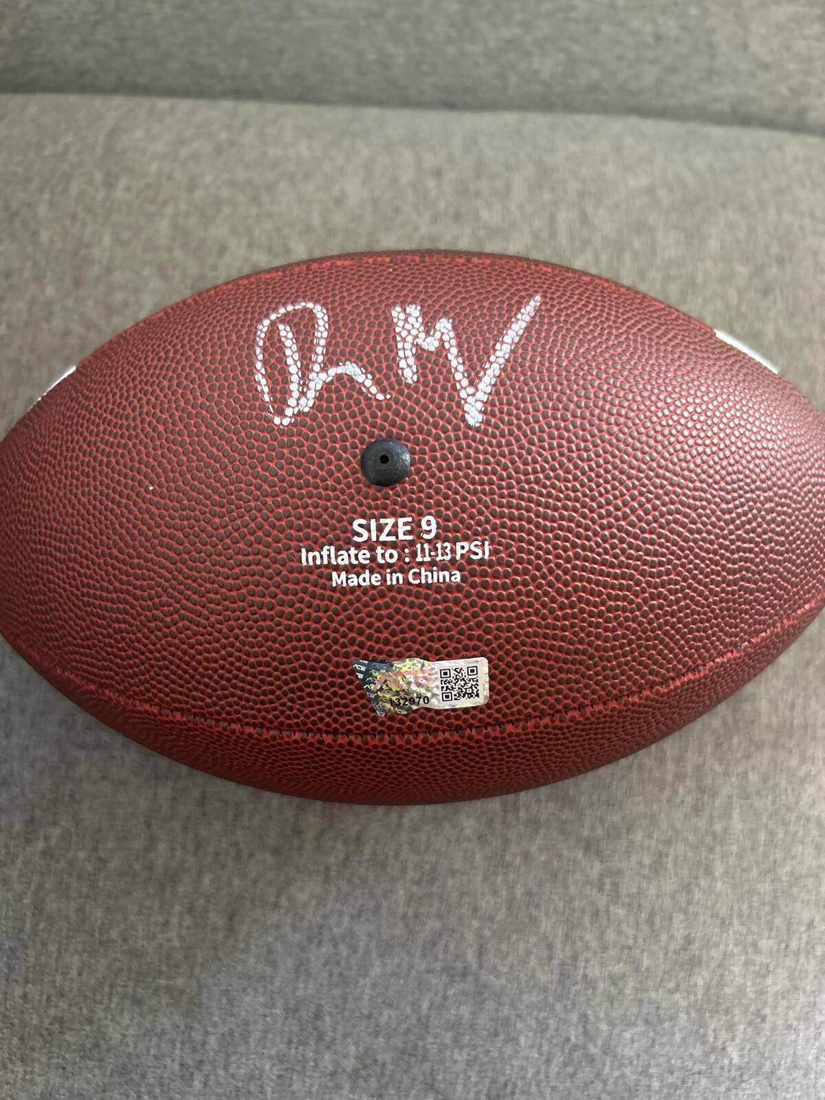 Drake Maye New England Patriots Signed Autographed Wilson Football ACE COA