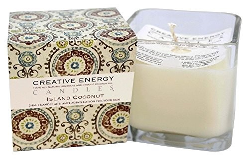Creative Energy Candle – 2-in-1 Soy Lotion Candle (Island Coconut)